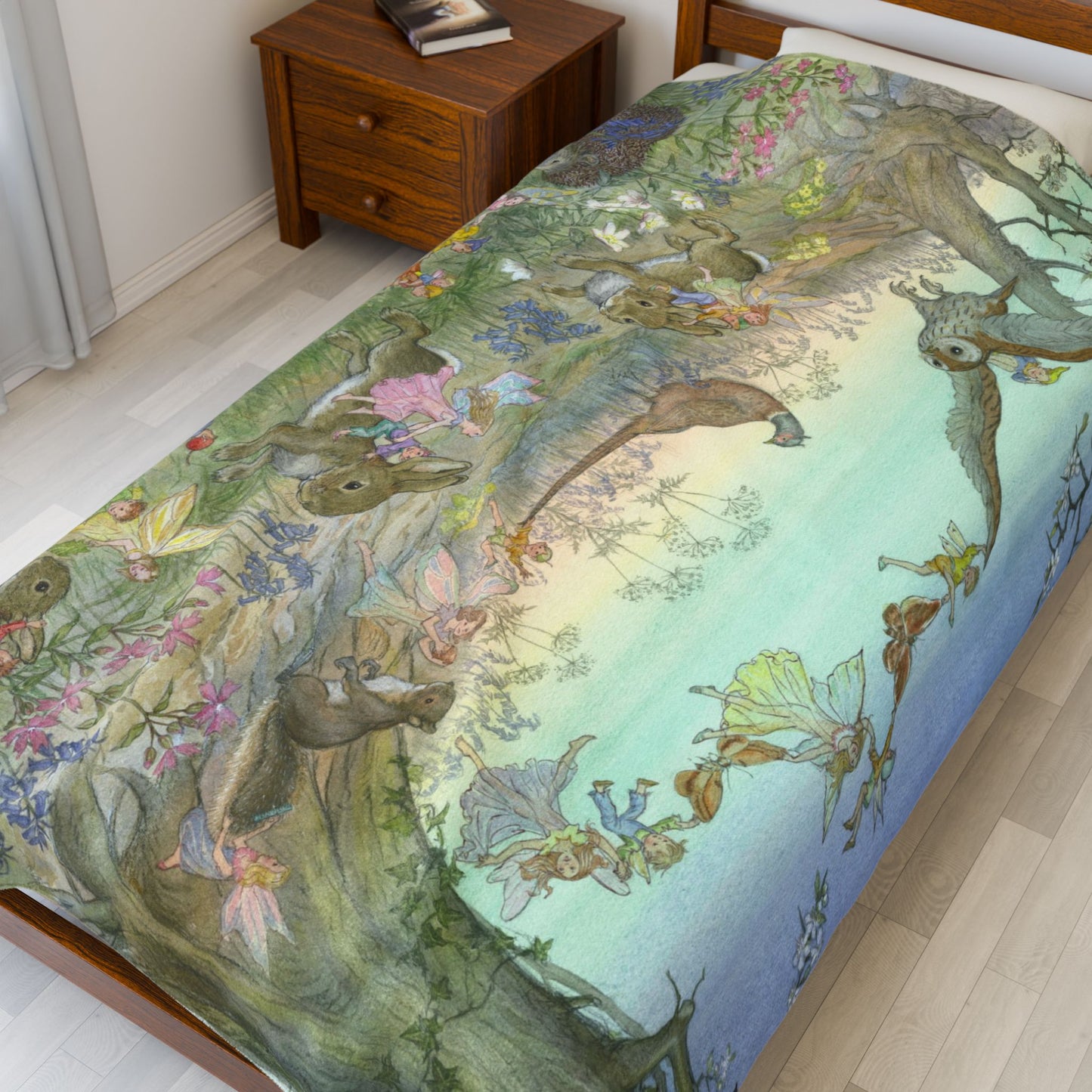 Rabbit Fairies Plush Blanket