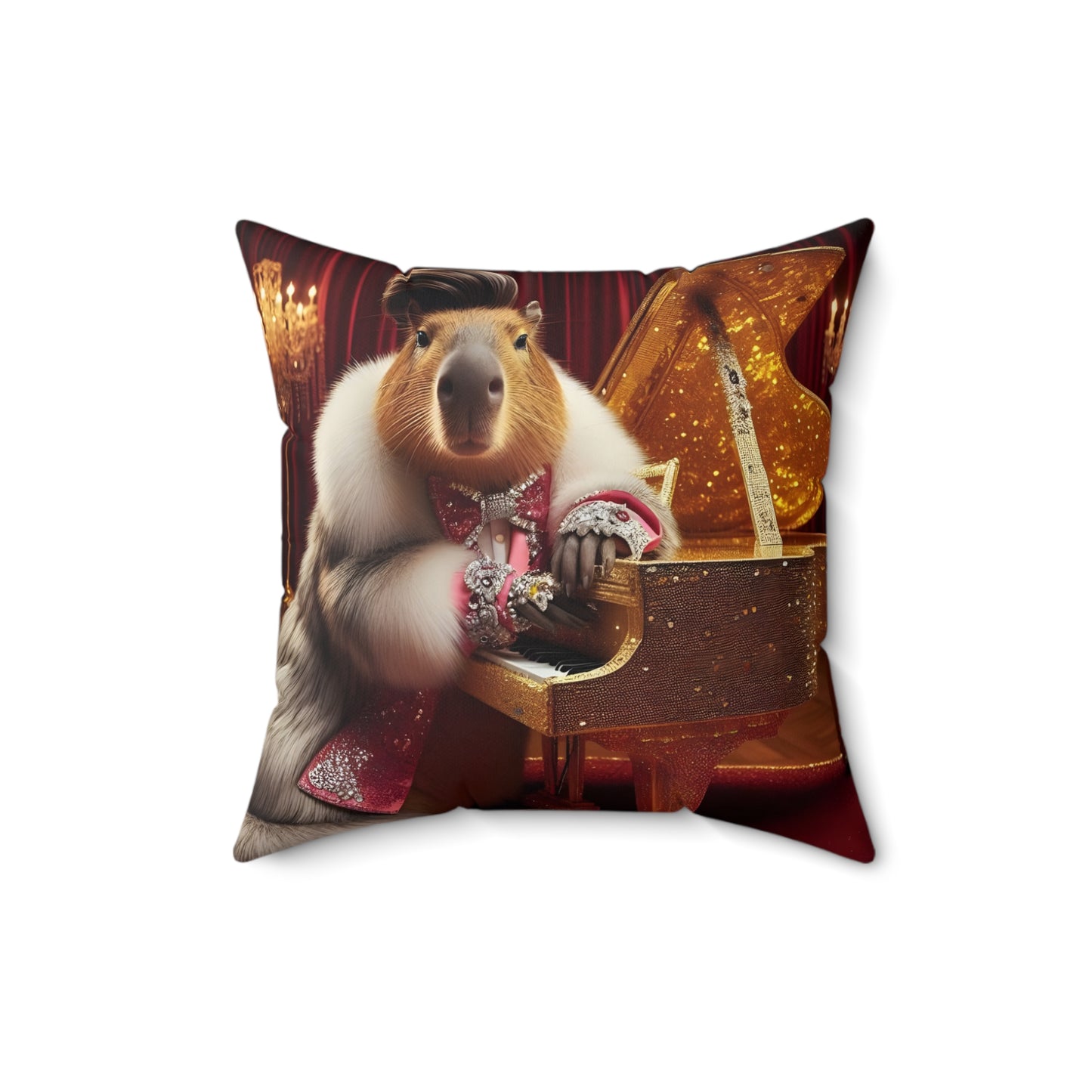 Square Pillow - capybara Liberace