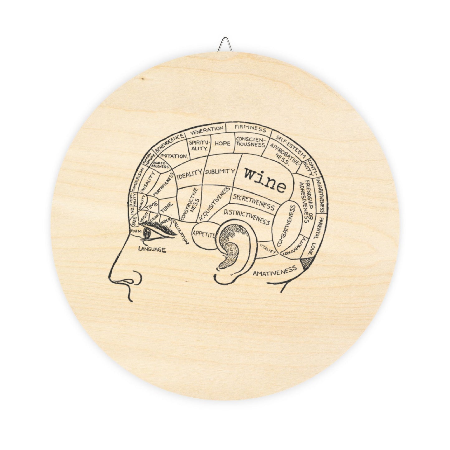 Wooden Sign - wine brain