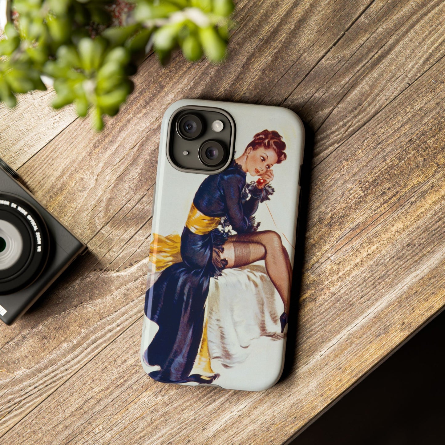 iPhone 15 Case - Pin Up, Black Stockings