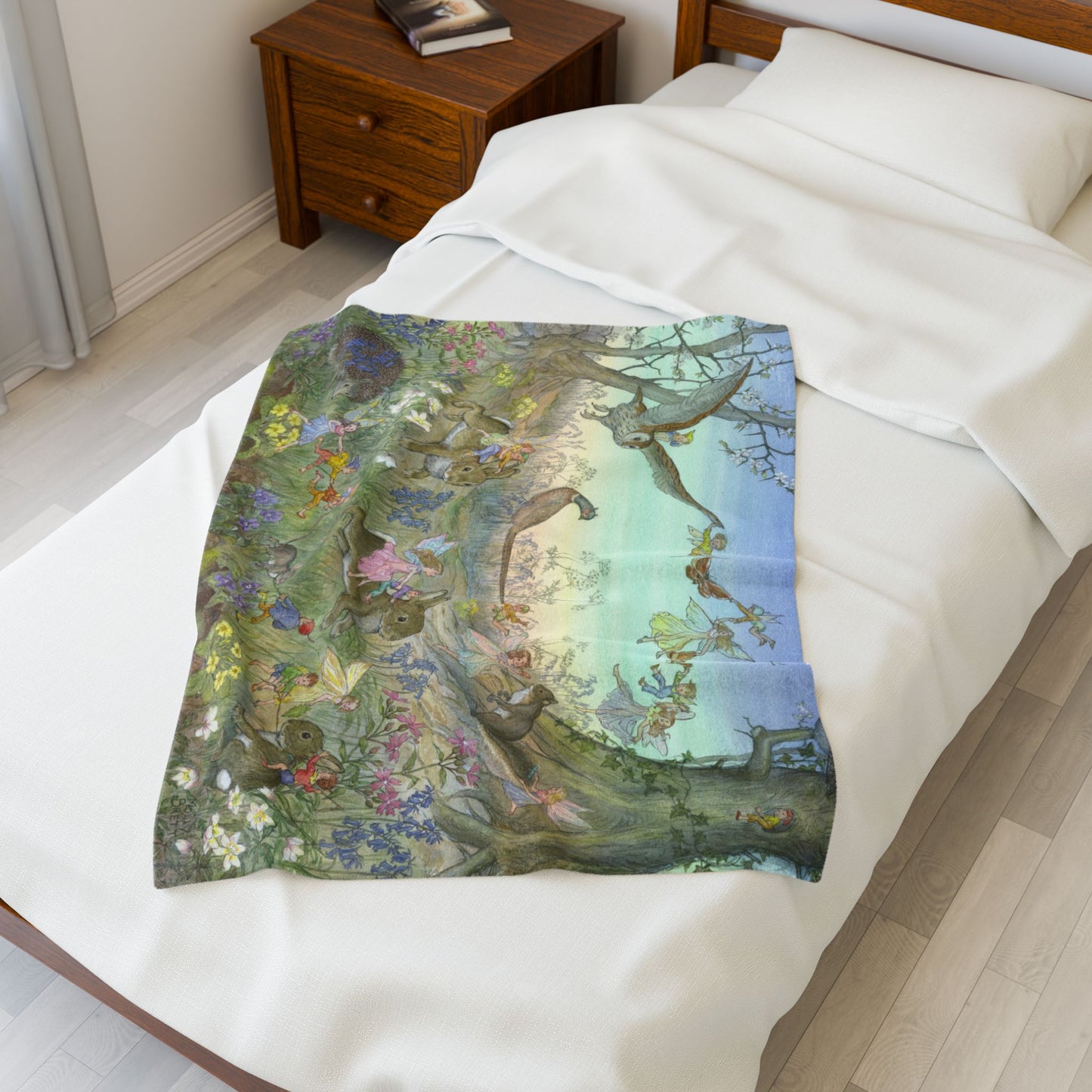 Rabbit Fairies Plush Blanket