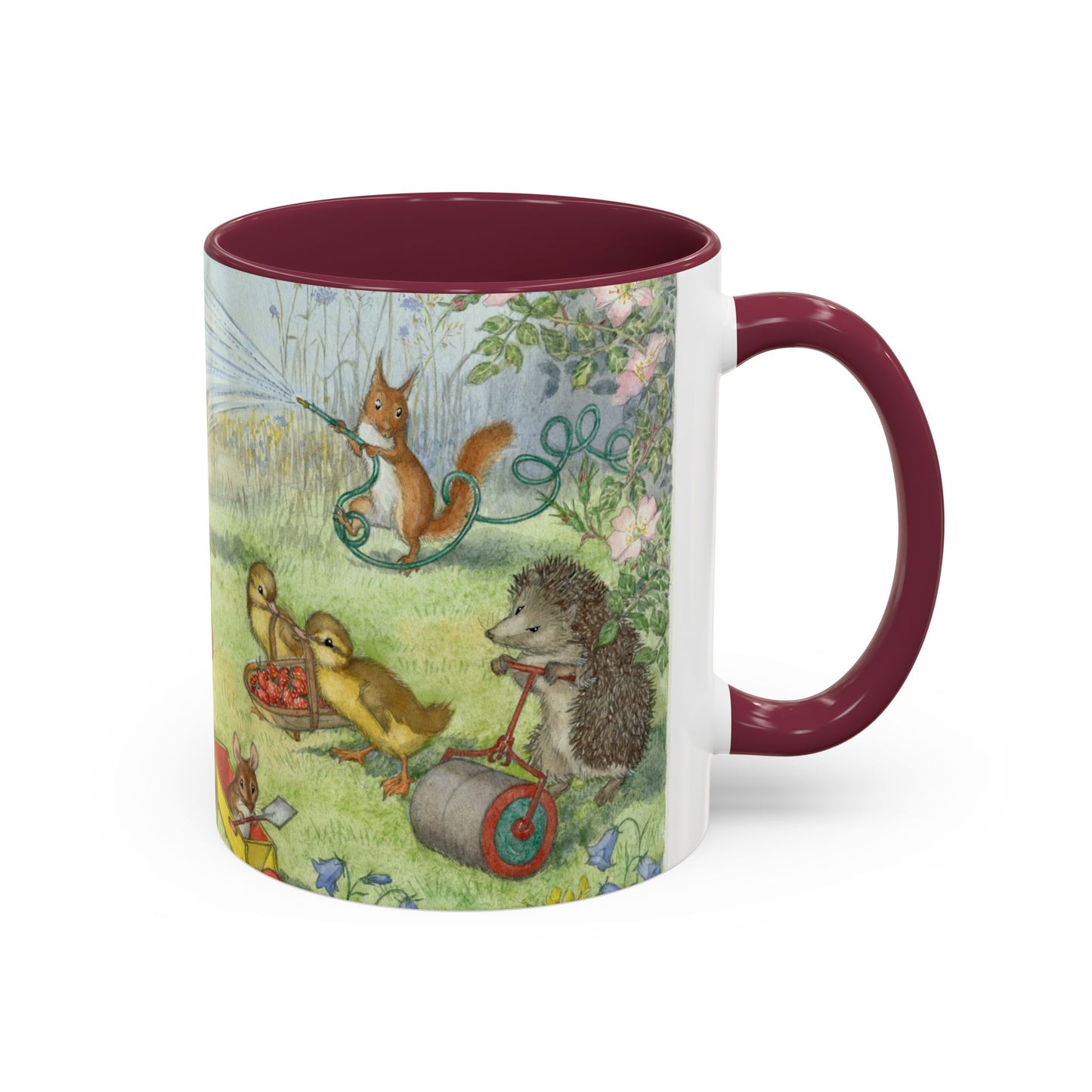 Summer Shower Maroon Mug