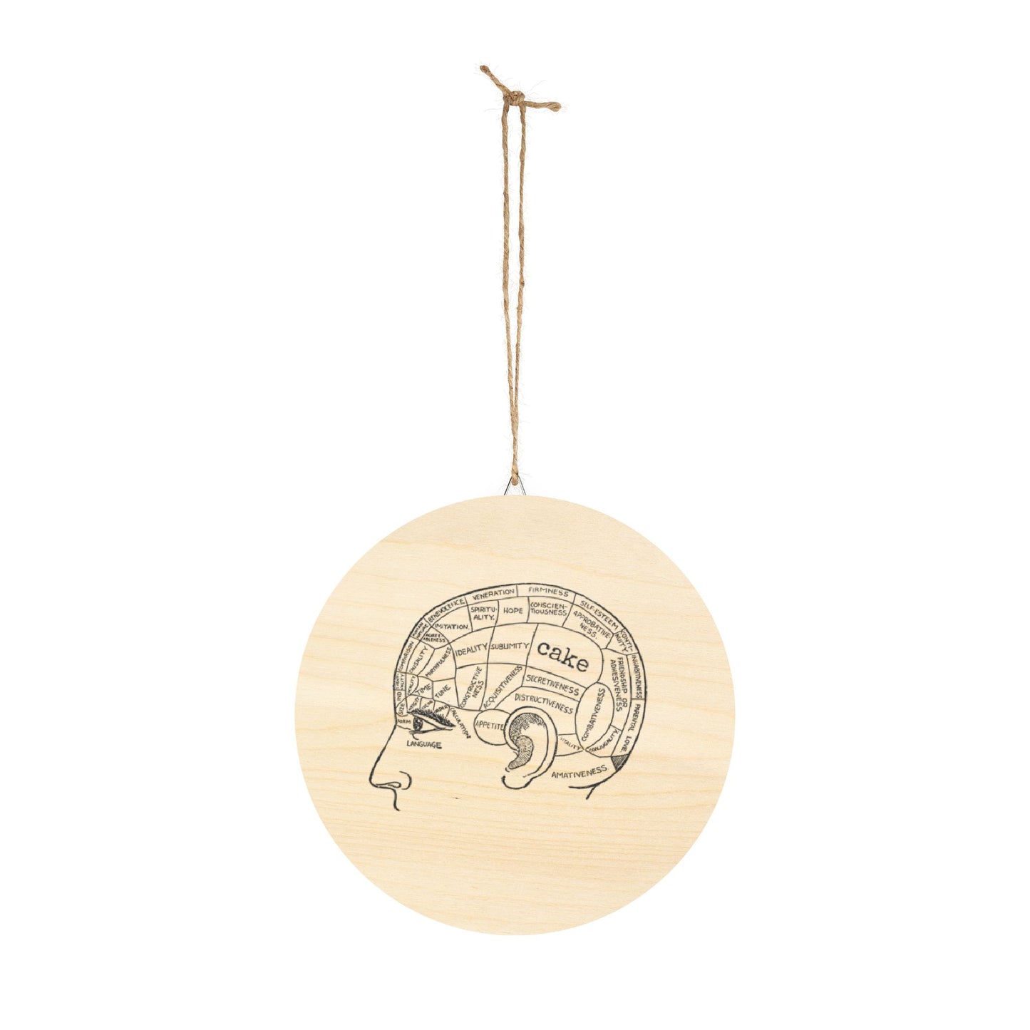 Wooden Sign - cake brain