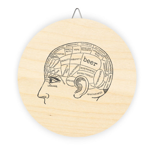 Wooden Sign - beer brain