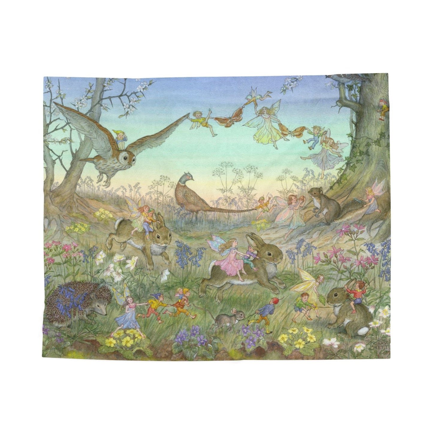 Rabbit Fairies Plush Blanket