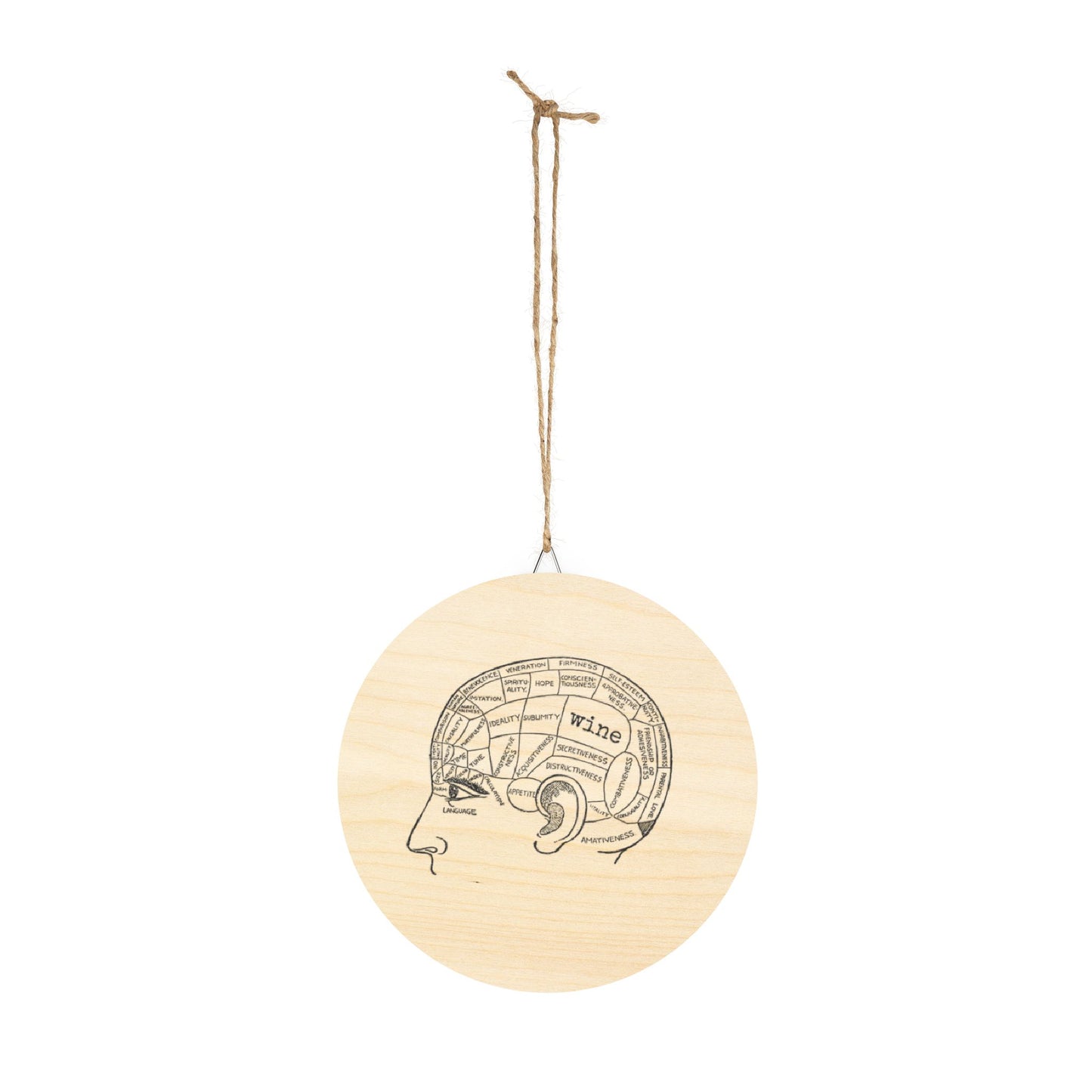Wooden Sign - wine brain