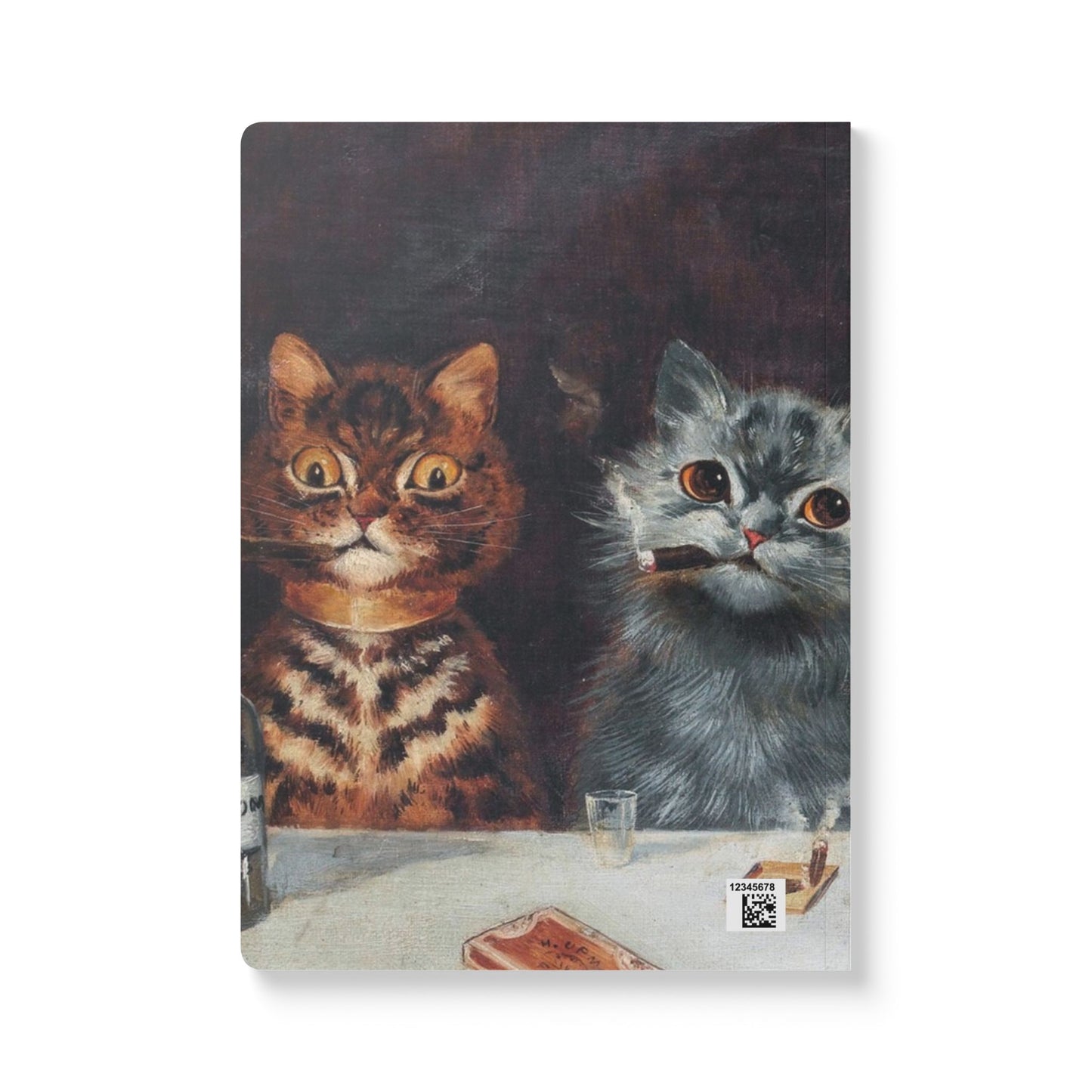 Softcover Journal - vintage smoking and drinking cats