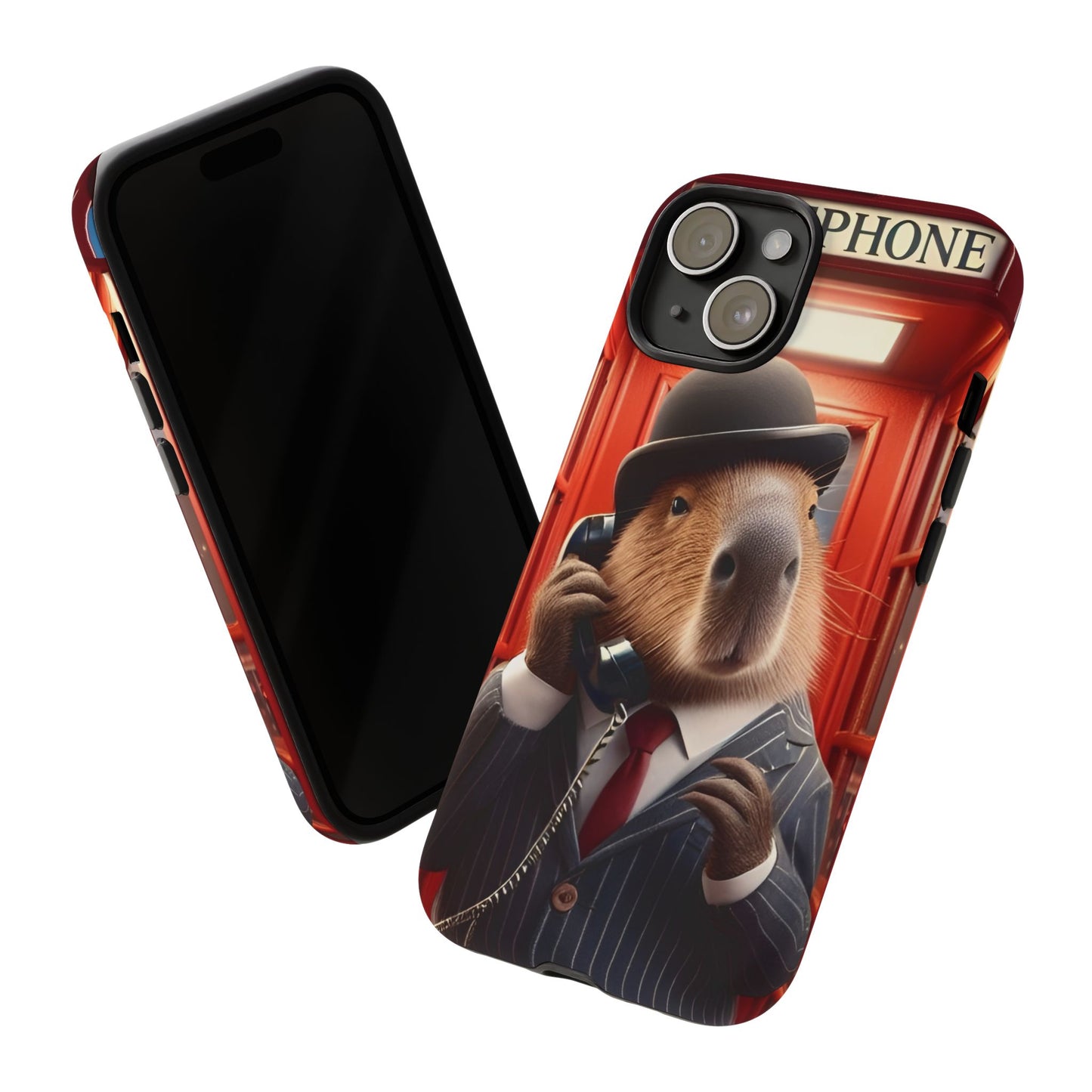 iPhone 15 case - British Businessman Capybara design