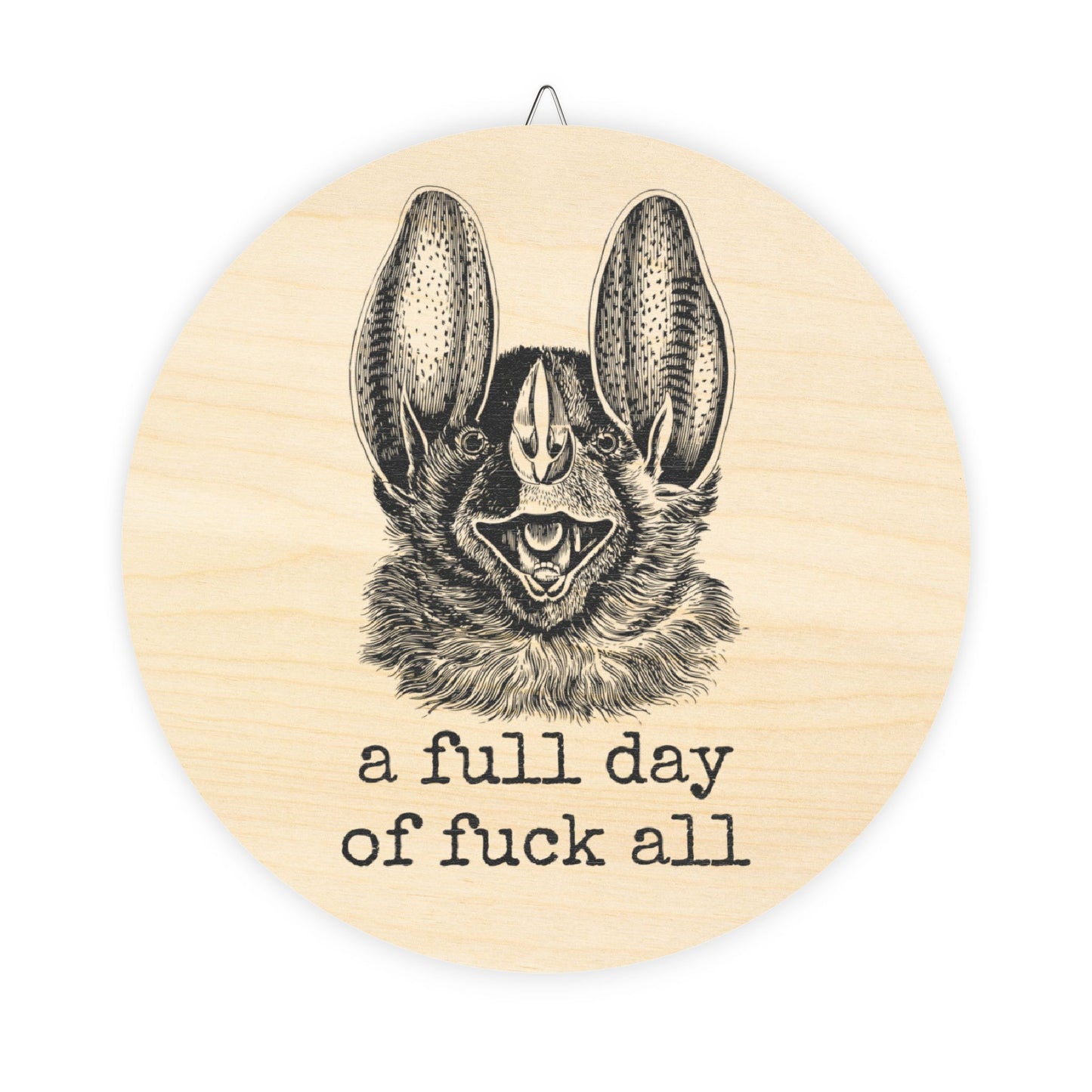 Wooden Sign - a full day of fuck all