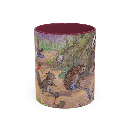 Badger's Spring Clean Maroon Mug