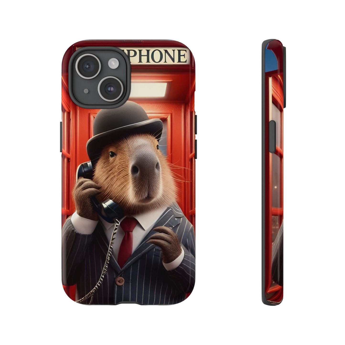 iPhone 15 case - British Businessman Capybara design