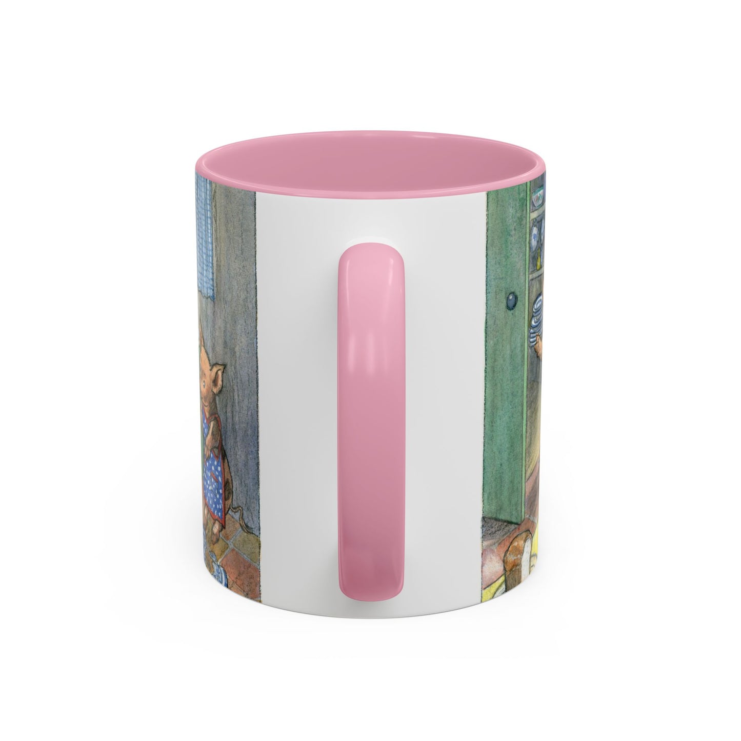 Washing the Dishes Pigs Pink Mug