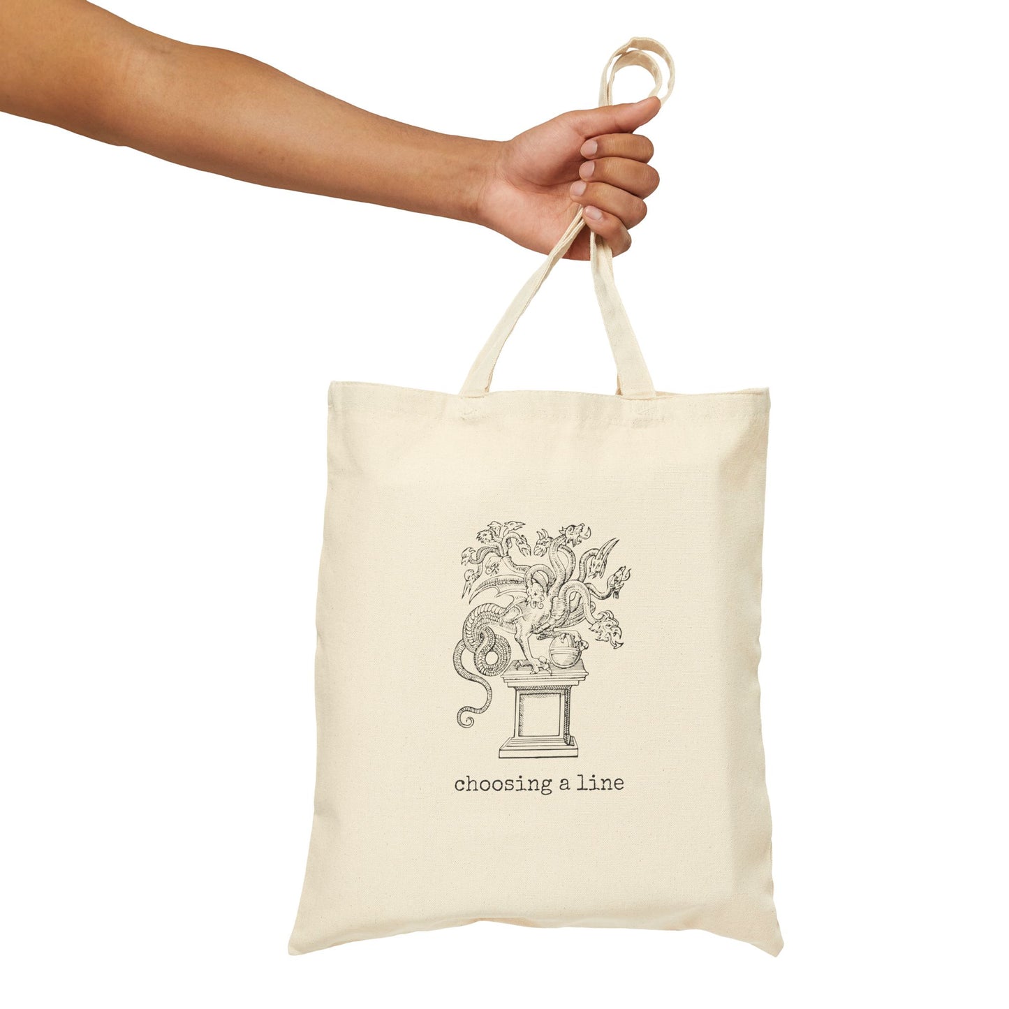 Cotton Canvas Tote Bag - choosing a line