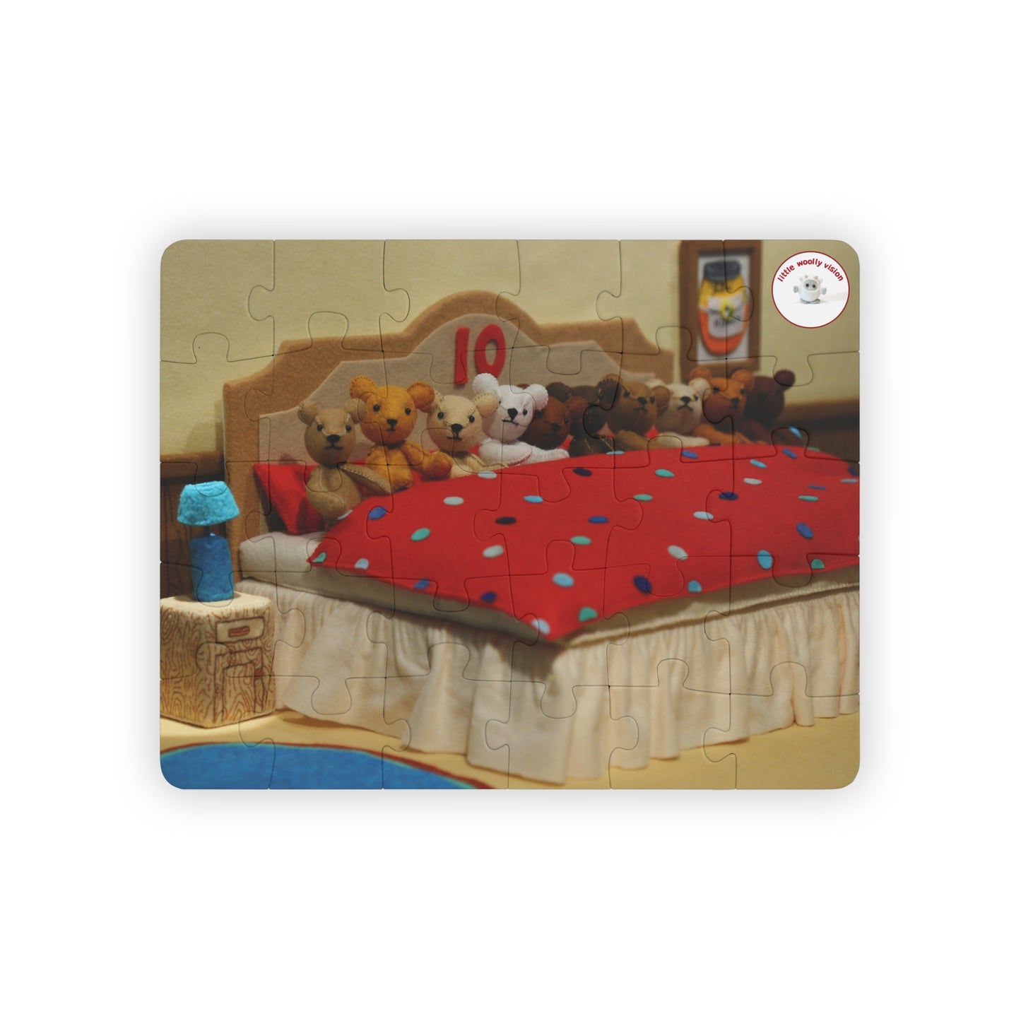 Kids' Puzzle, 30 Piece - Ten in a Bed