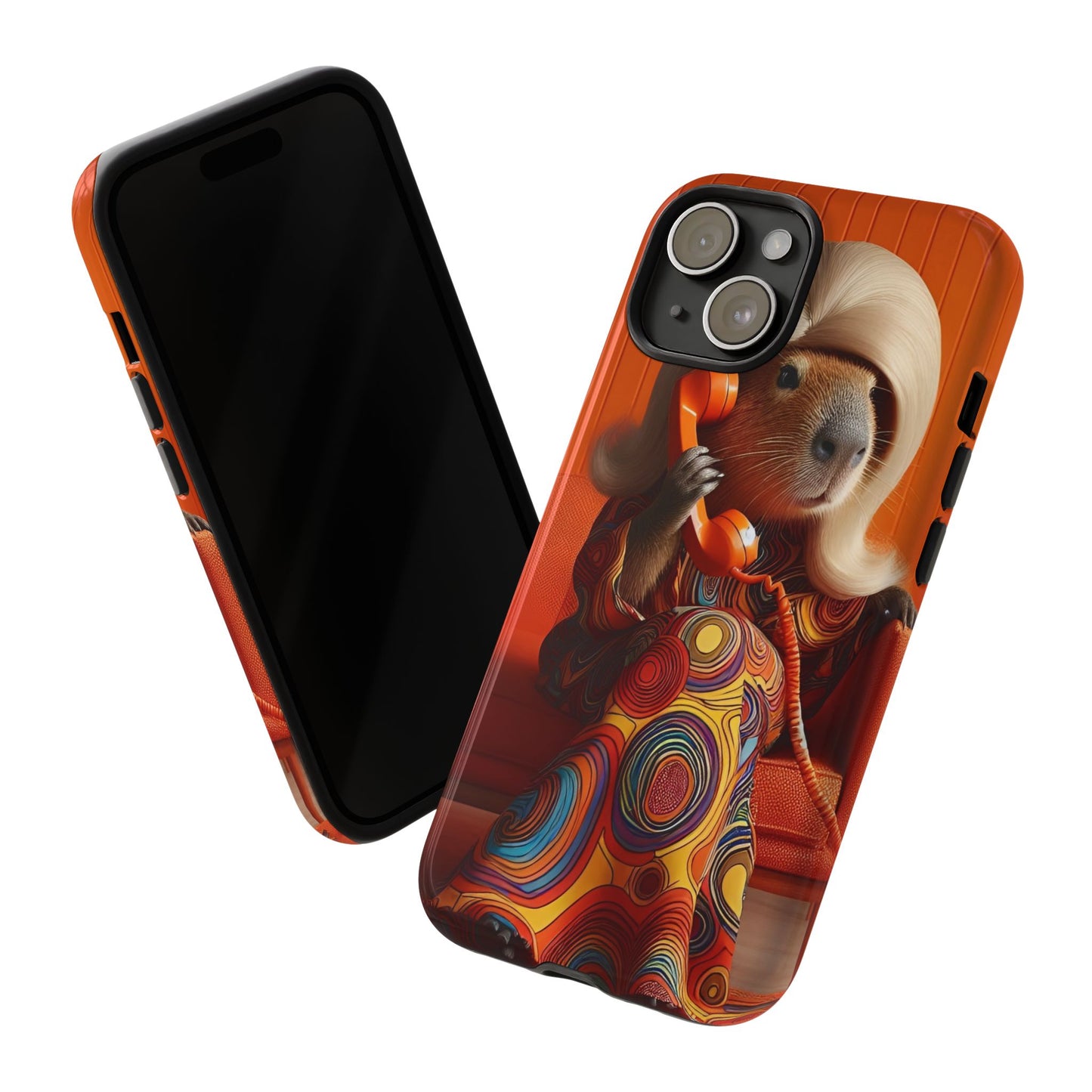 iPhone 15 case - 70's Capybara design