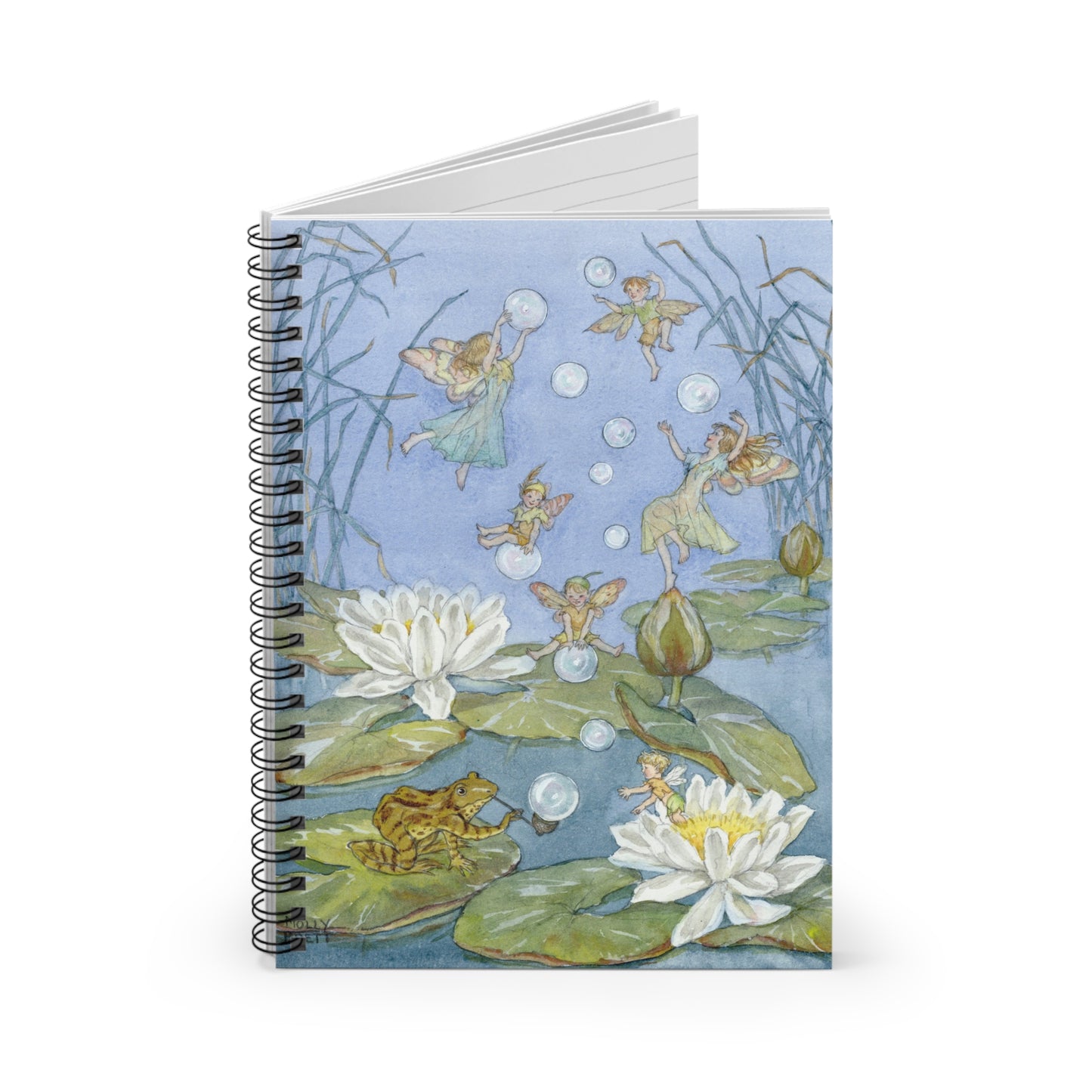 Spiral Notebook - Frog Bubbles