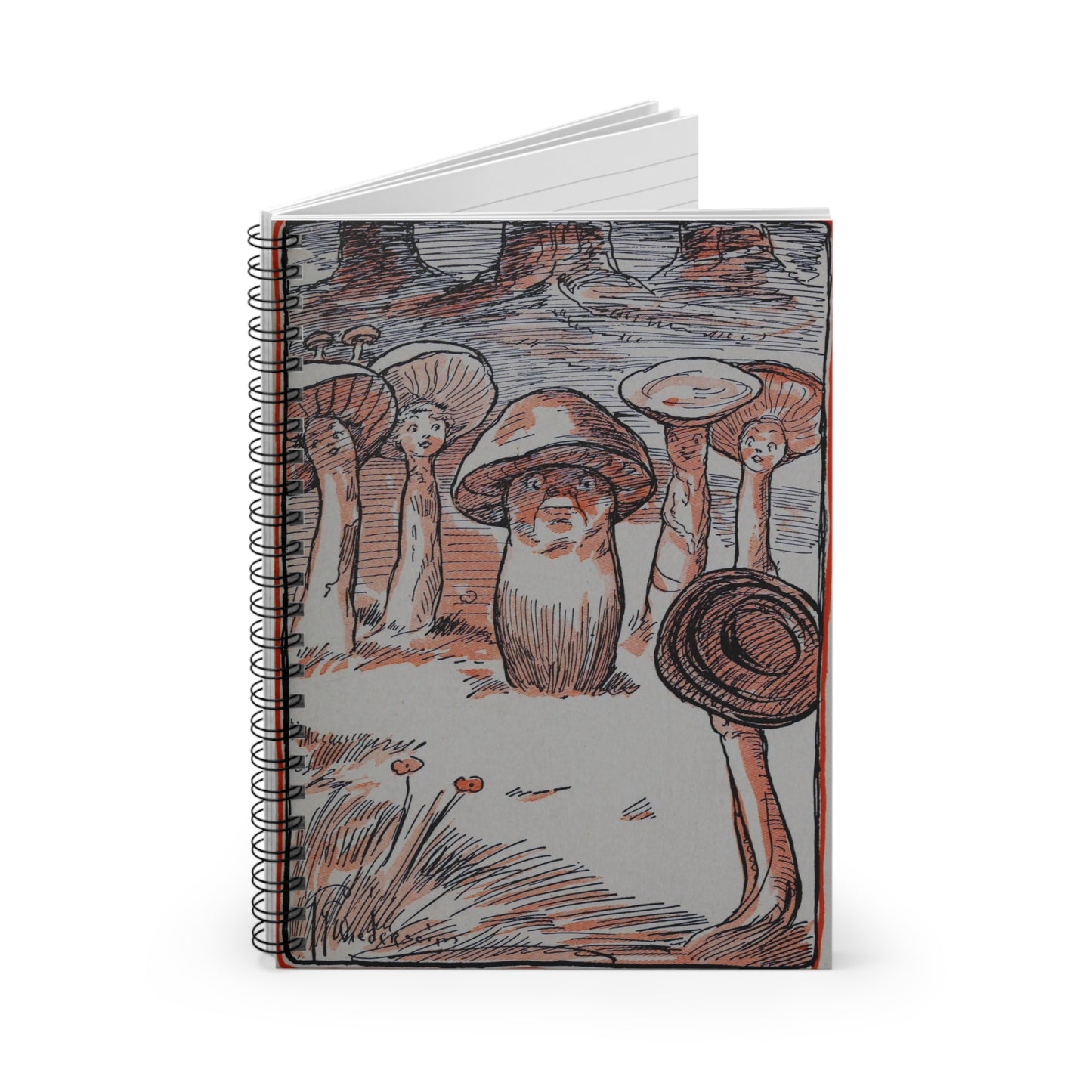 Spiral Notebook - Funny mushrooms