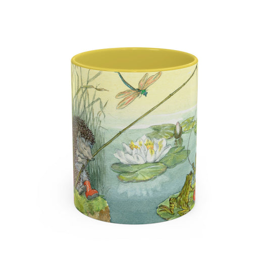 Naughty Frogs Yellow Mug