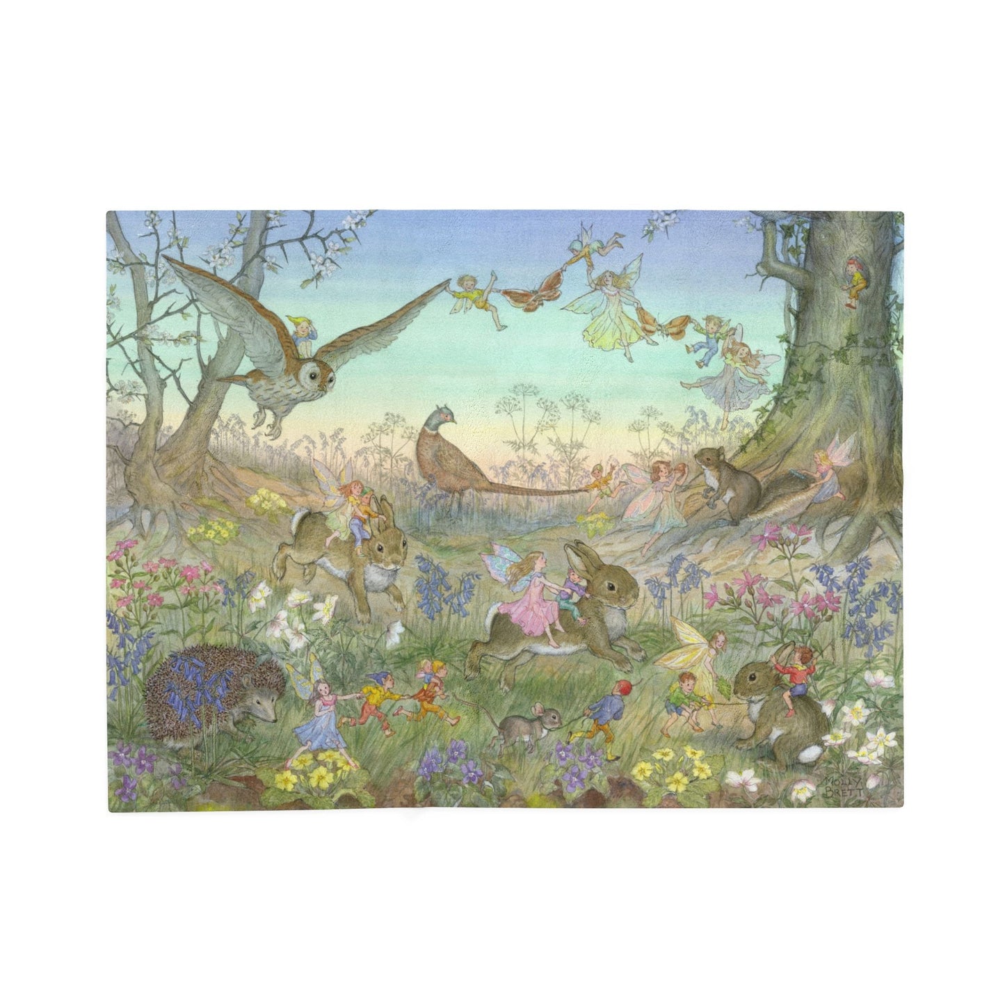 Rabbit Fairies Plush Blanket
