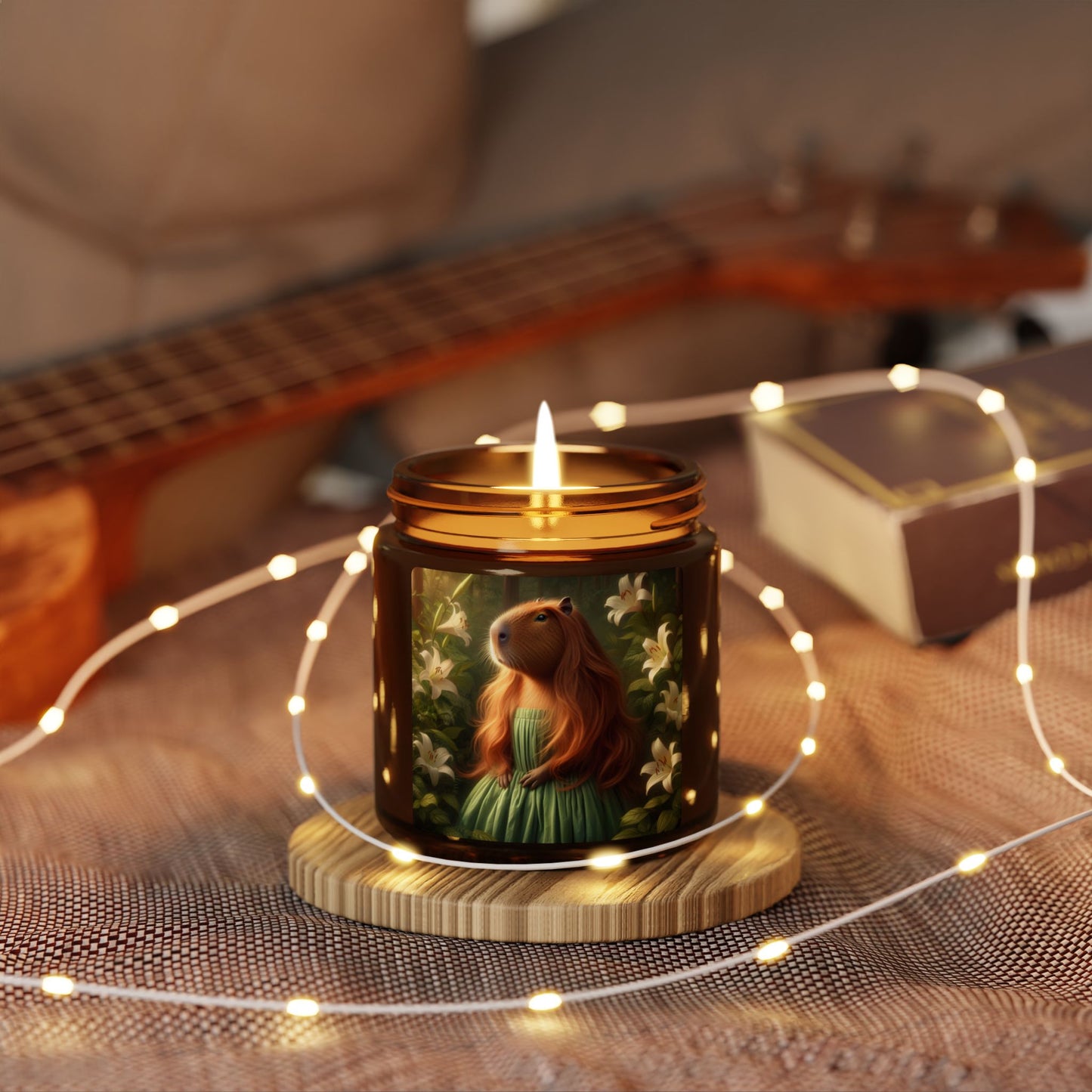 Scented Soy Candle - Pre-Raphaelite capybara