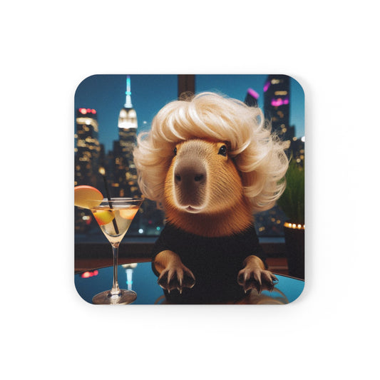 capybara coaster blonde glamorous roof top bar new york skyline barware 