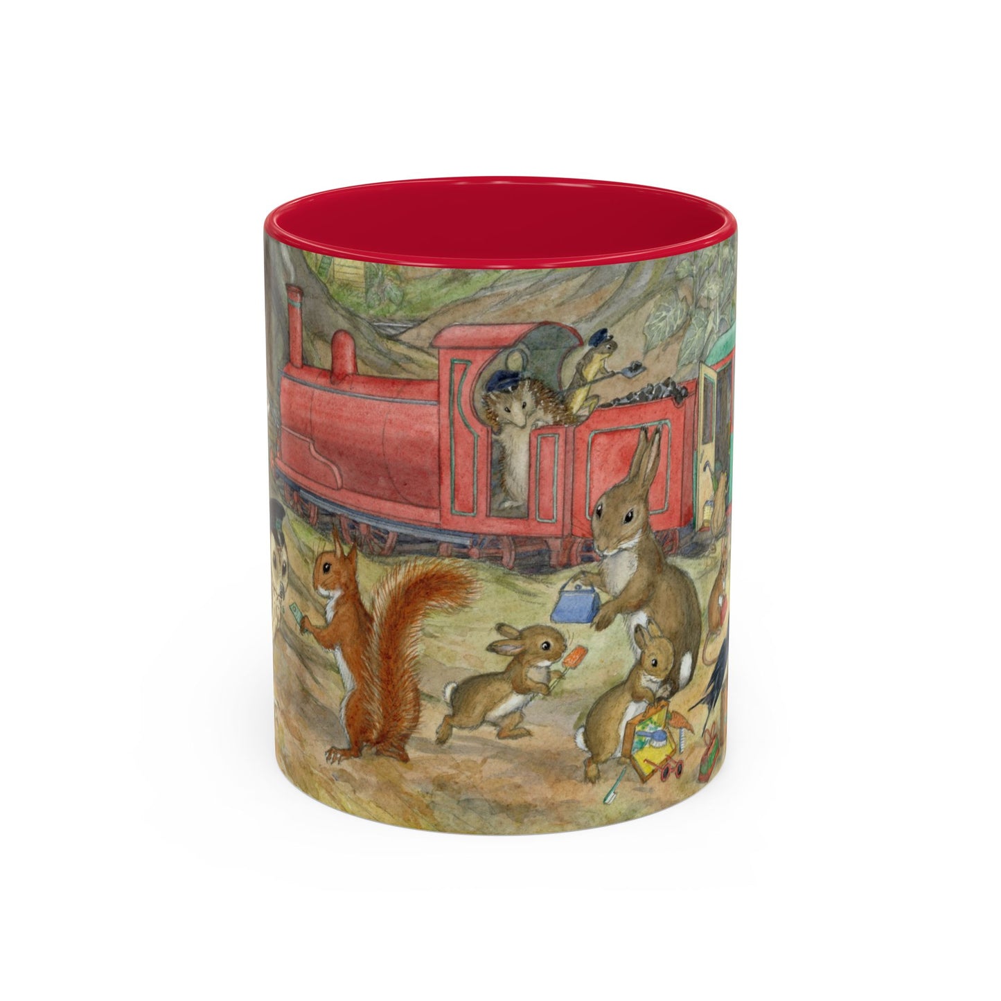 Train Ride Red Mug
