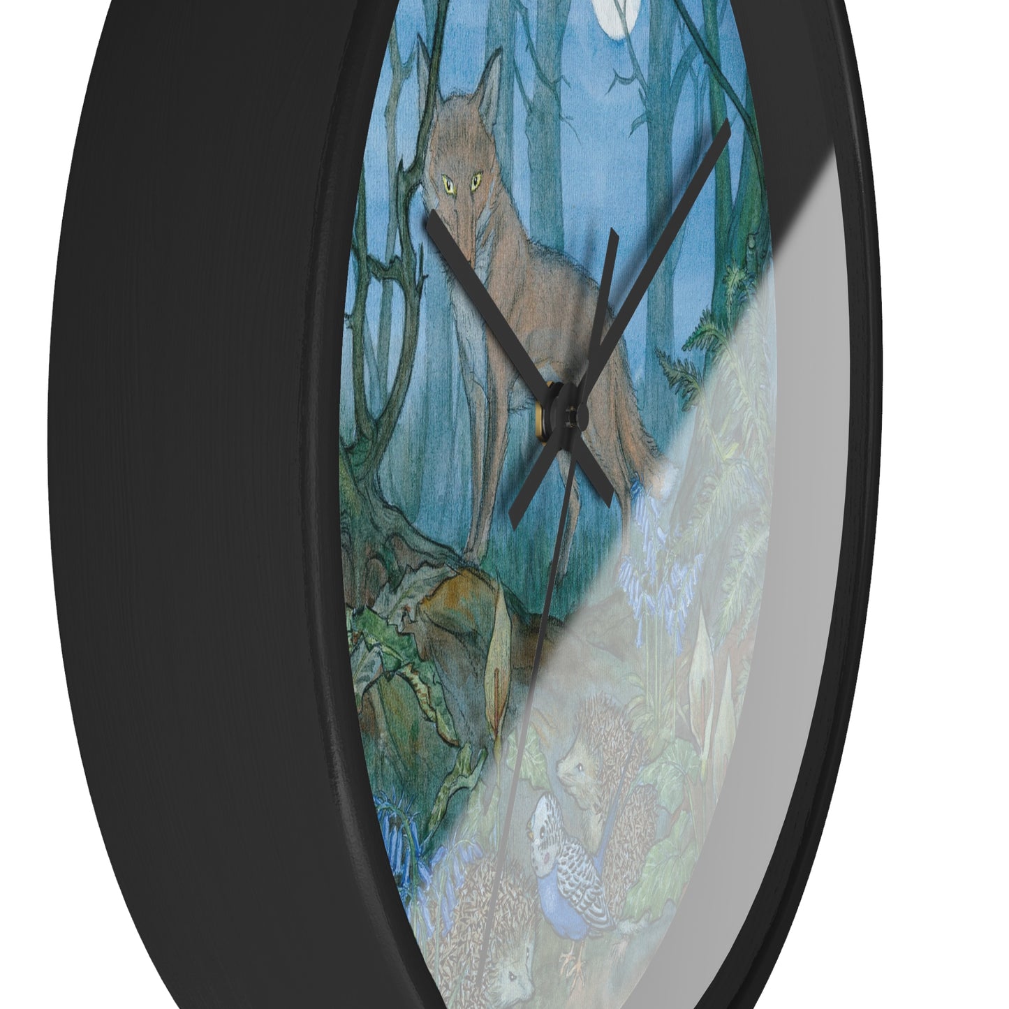 The Night Fox Wall Clock