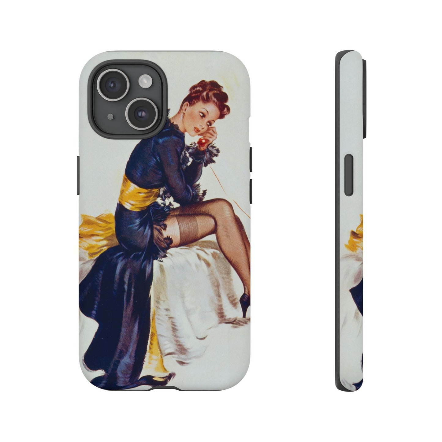 iPhone 15 Case - Pin Up, Black Stockings
