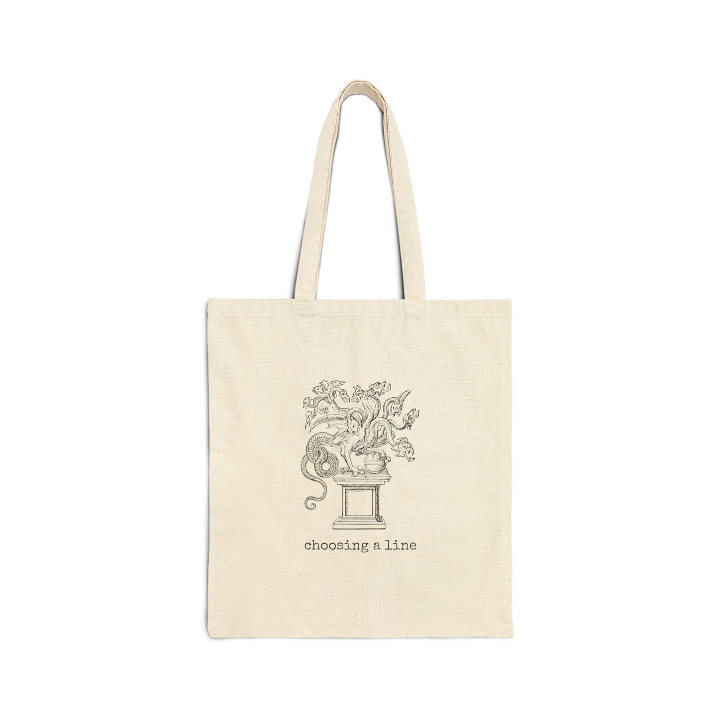 Cotton Canvas Tote Bag - choosing a line