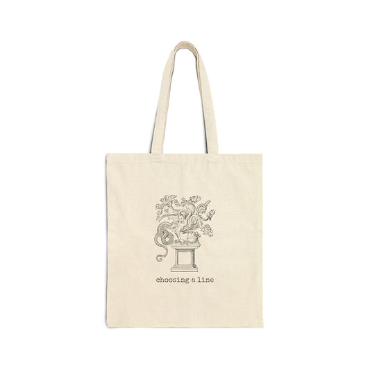 Cotton Canvas Tote Bag - choosing a line