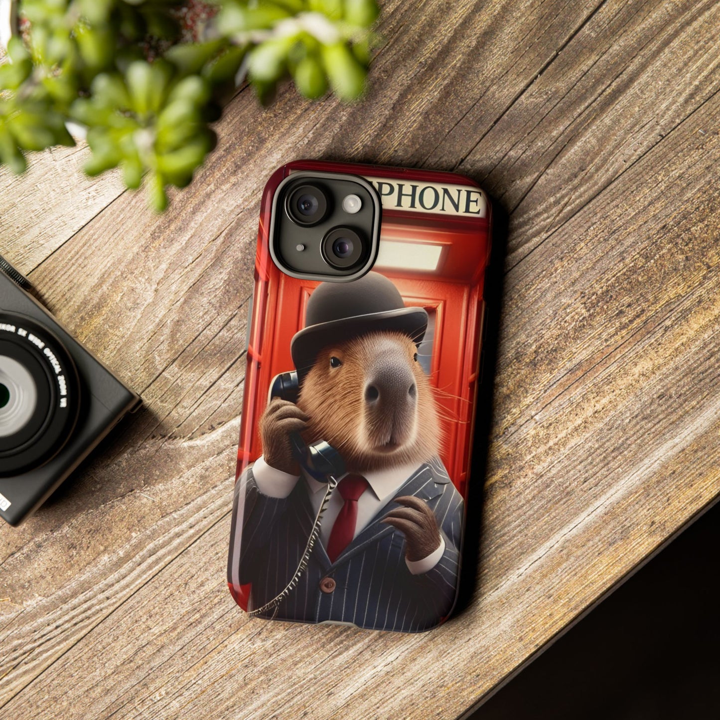 iPhone 15 case - British Businessman Capybara design