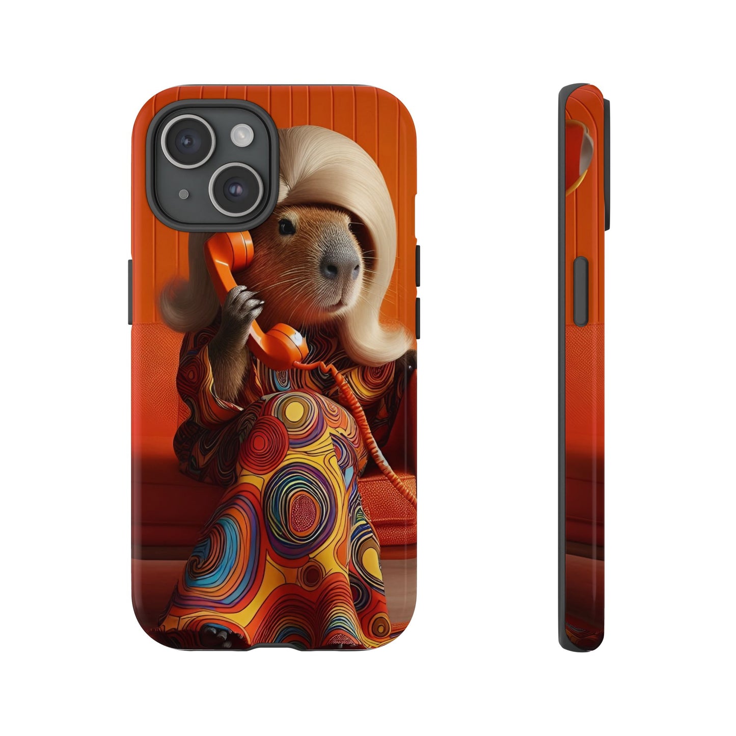 iPhone 15 case - 70's Capybara design