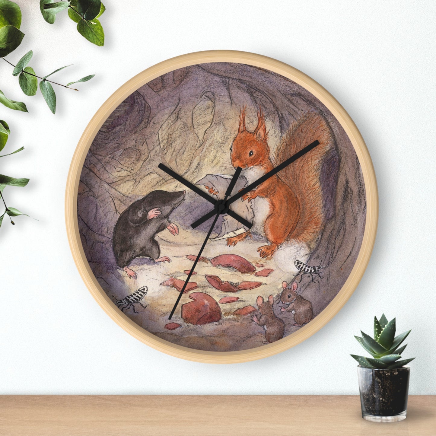 The Squirrel Plan Wall Clock