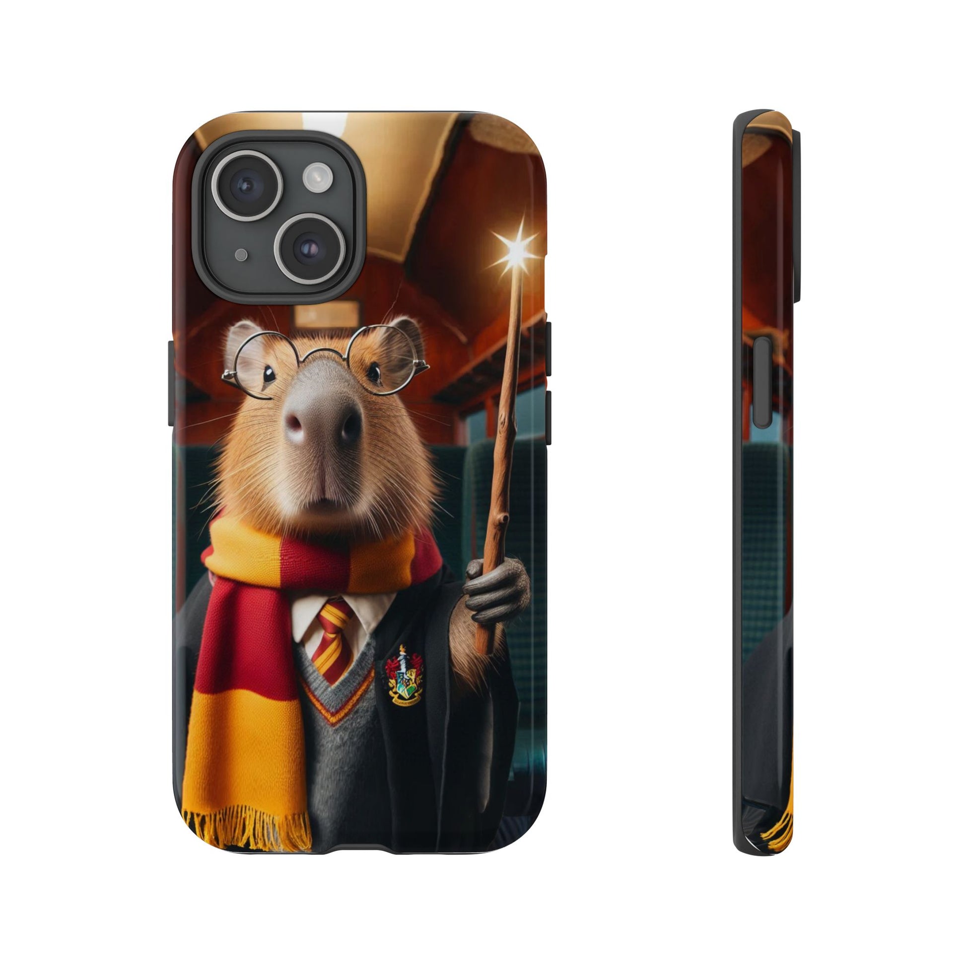 iPhone 15 Capybara Wizard Case - Cute Capybara Phone Protection Woollyworths iPhone 15 Capybara Wizard Case - Cute Capybara Phone Protection Woollyworths