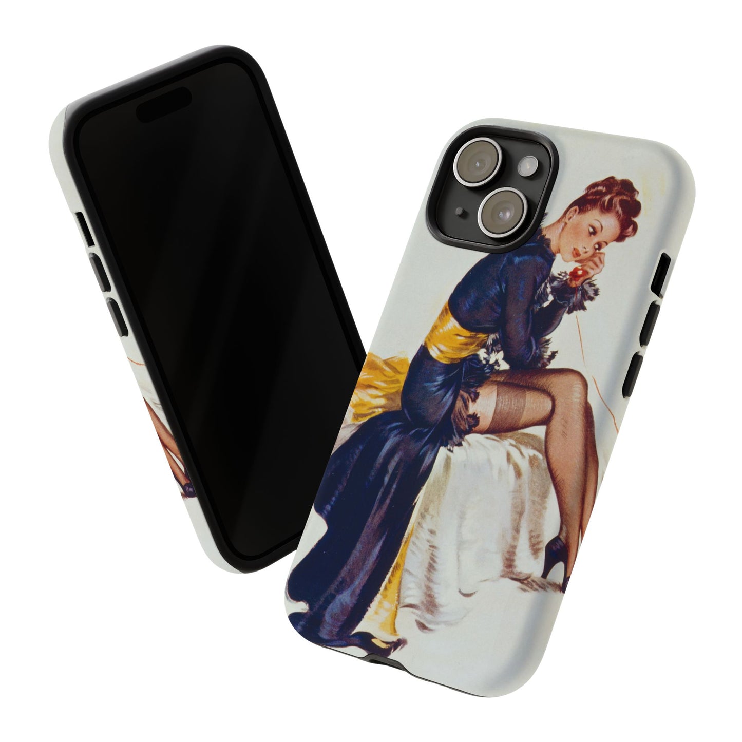 iPhone 15 Case - Pin Up, Black Stockings