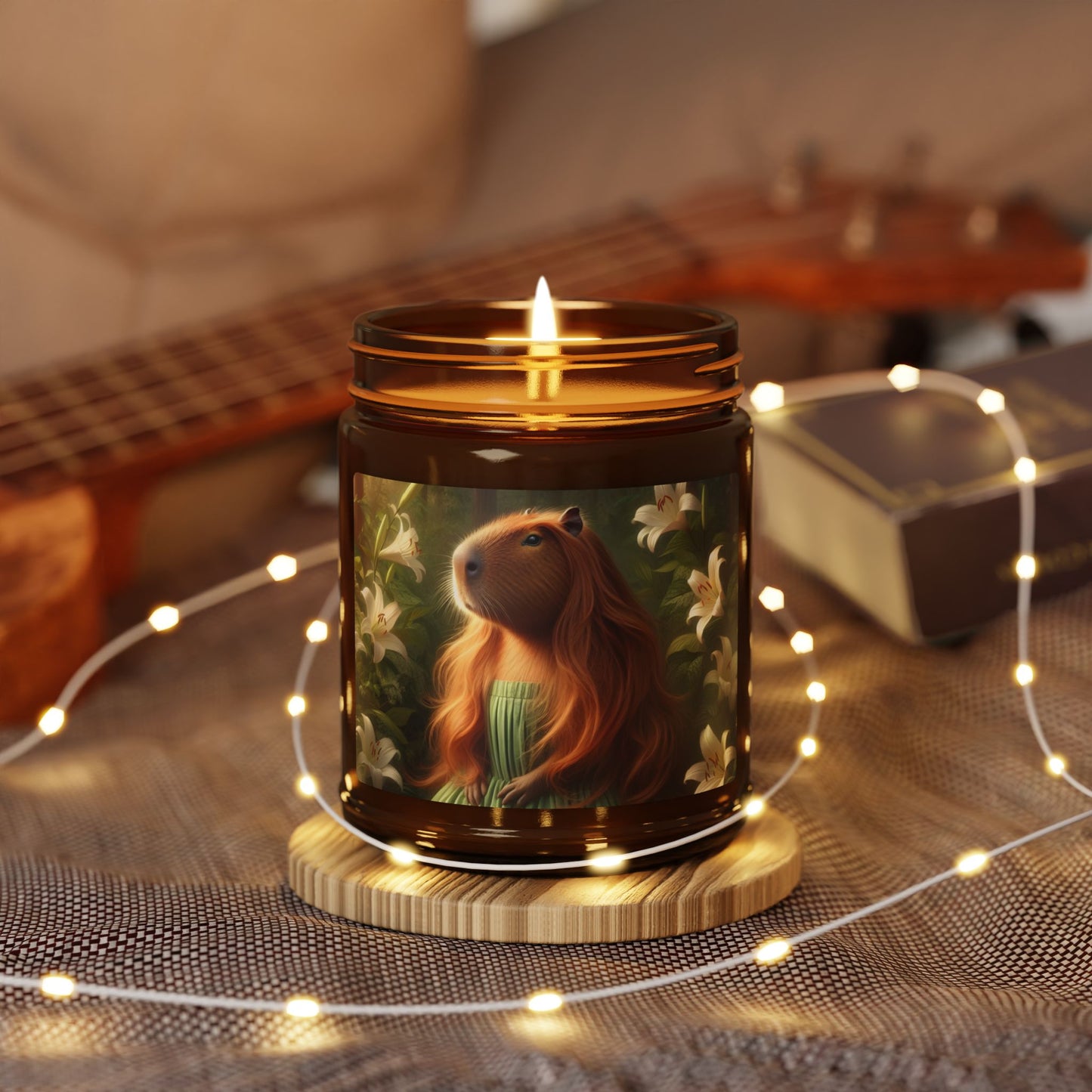Scented Soy Candle - Pre-Raphaelite capybara