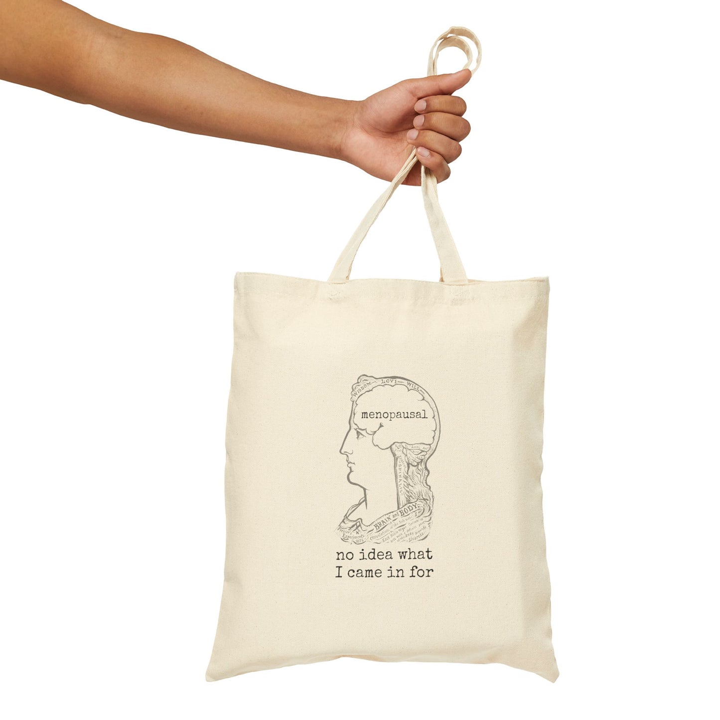 Cotton Canvas Tote Bag - menopausal brain