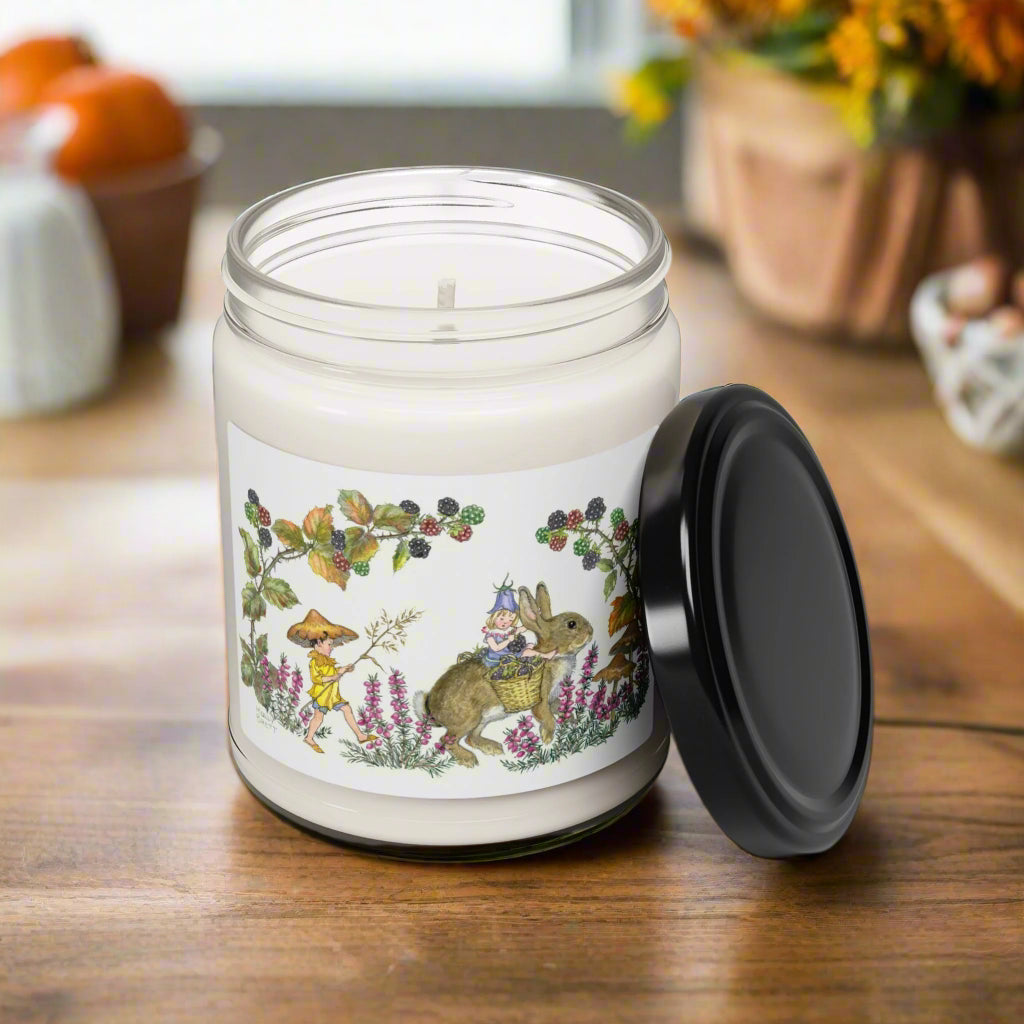 candle scented rabbit bunny fall decor blackberry