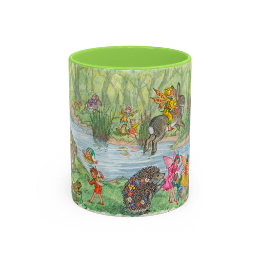 Fairy Rabbits Green Mug