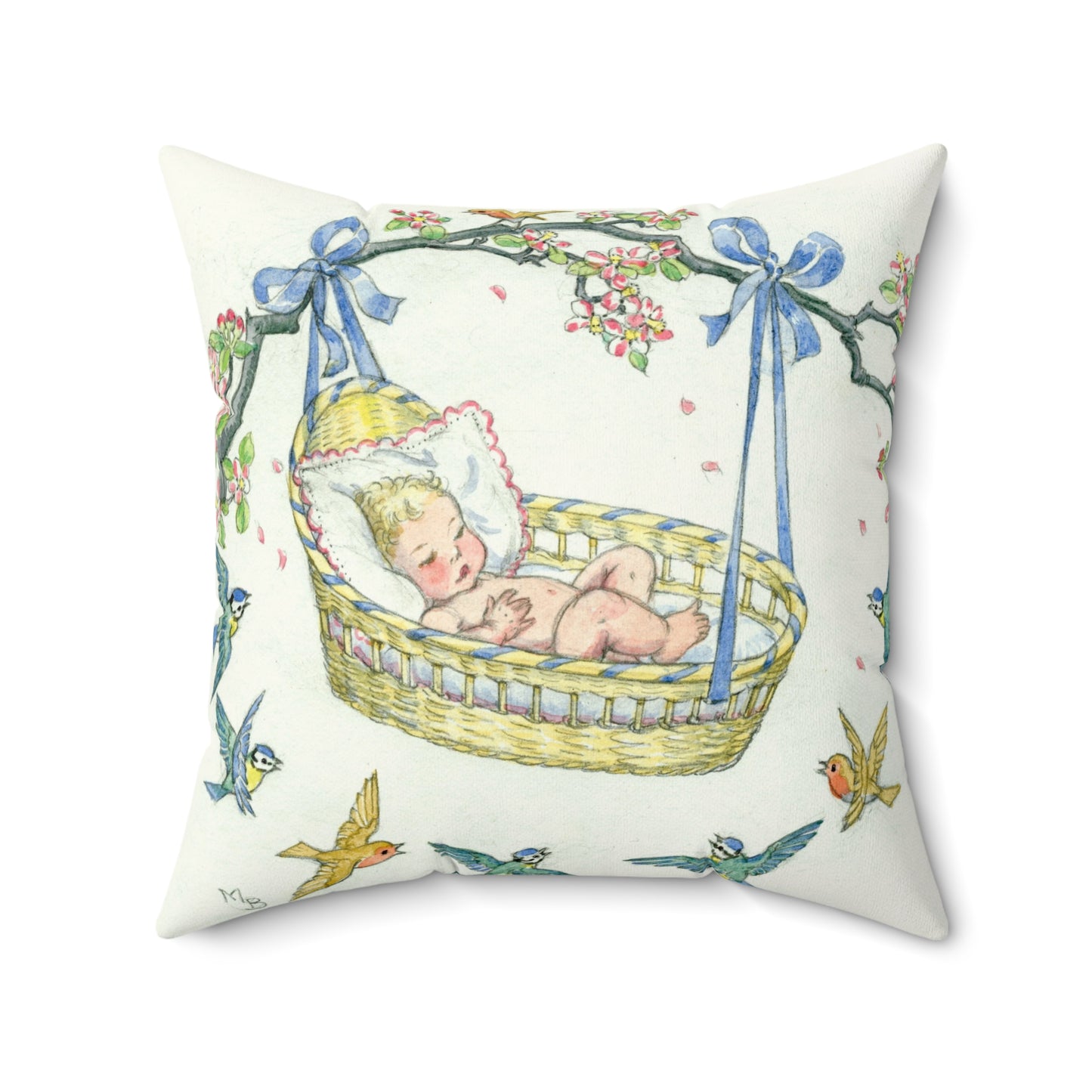 Faux suede pillow - Baby Love