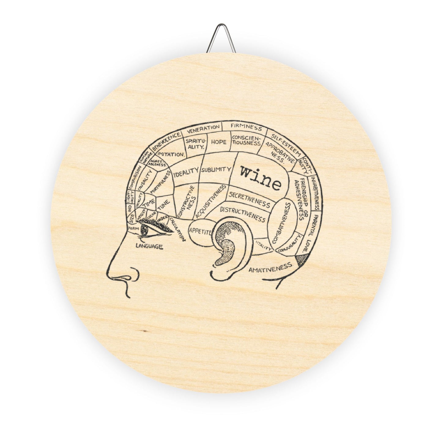Wooden Sign - wine brain