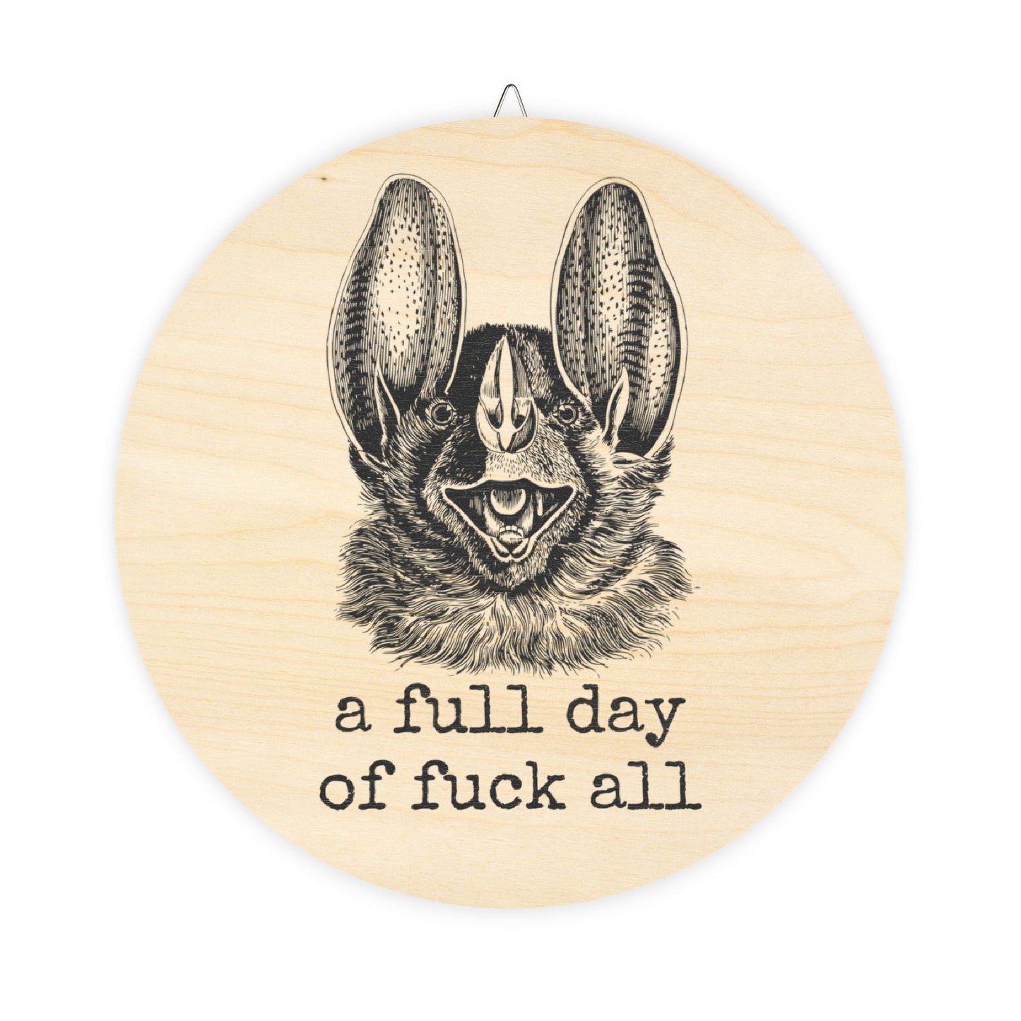 Wooden Sign - a full day of fuck all