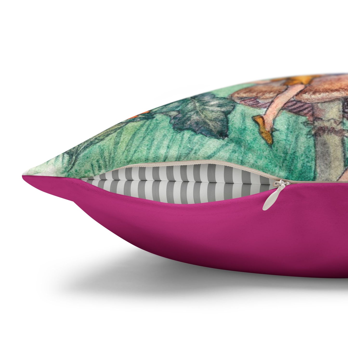Faux suede pillow - Flower Fairies