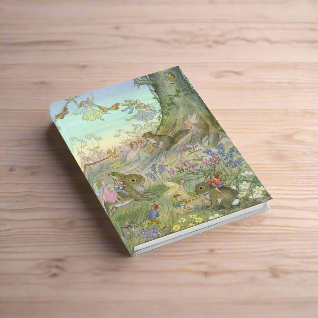 fairy woodland journal notebook Molly Brett rabbit fantasy fairy flowers vintage illustration