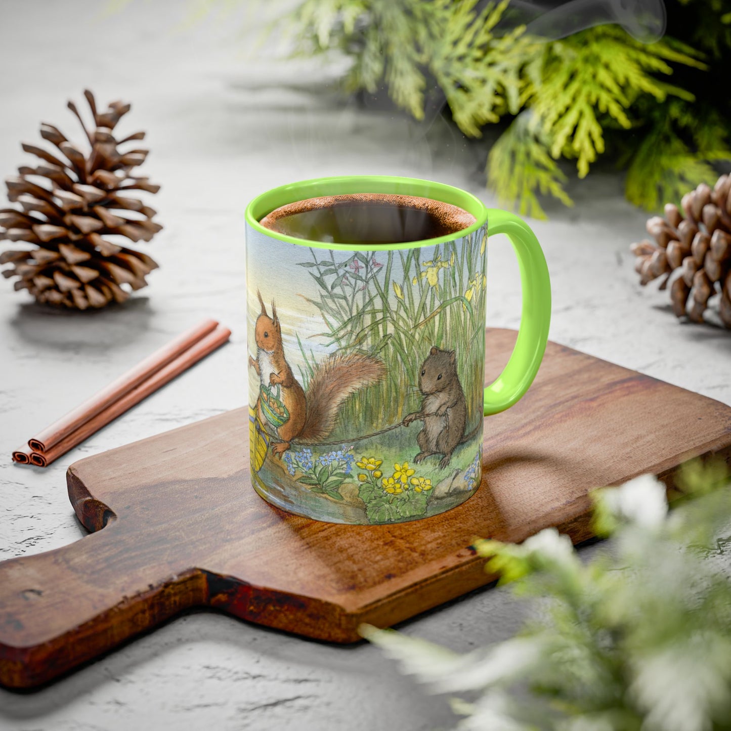 River Crossing Green Mug