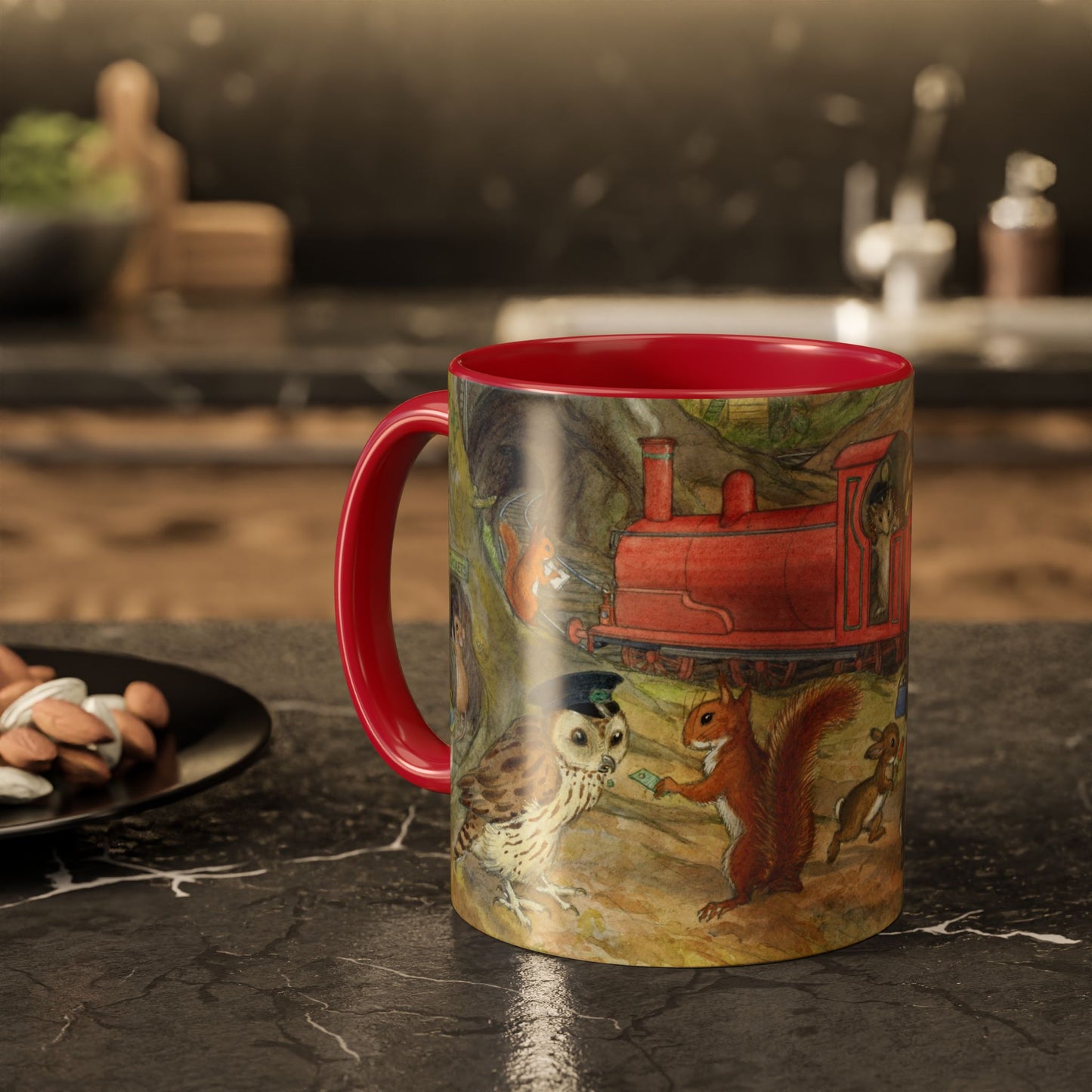 Train Ride Red Mug