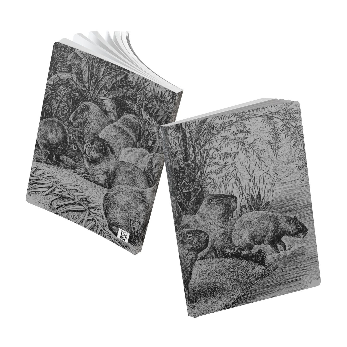 Softcover Journal - vintage capybara illustration