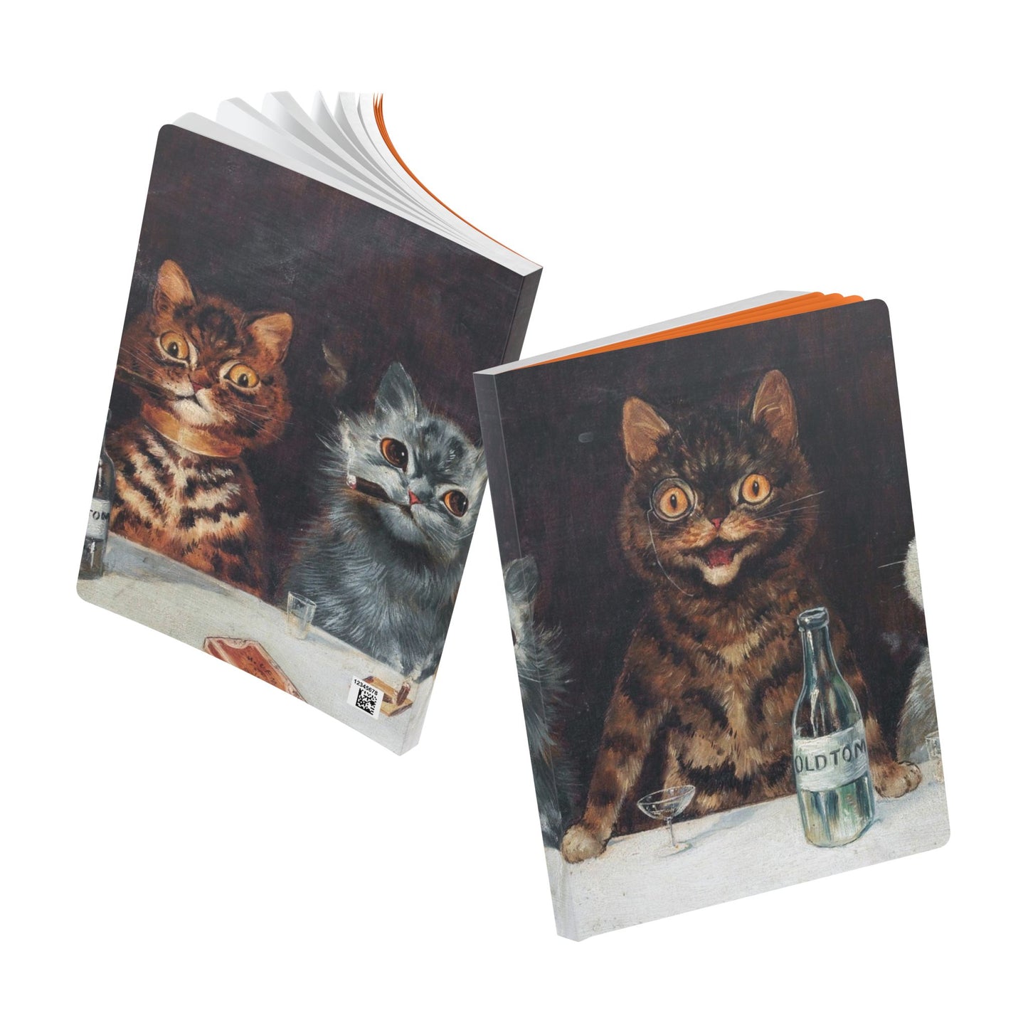 Softcover Journal - vintage smoking and drinking cats