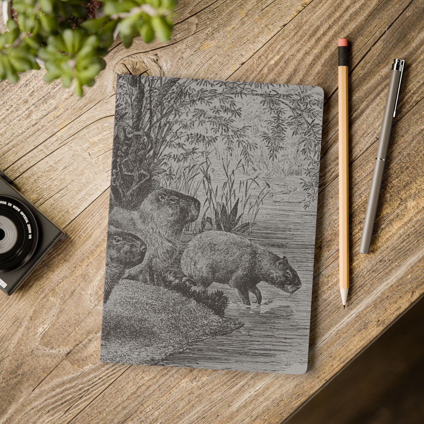 Softcover Journal - vintage capybara illustration