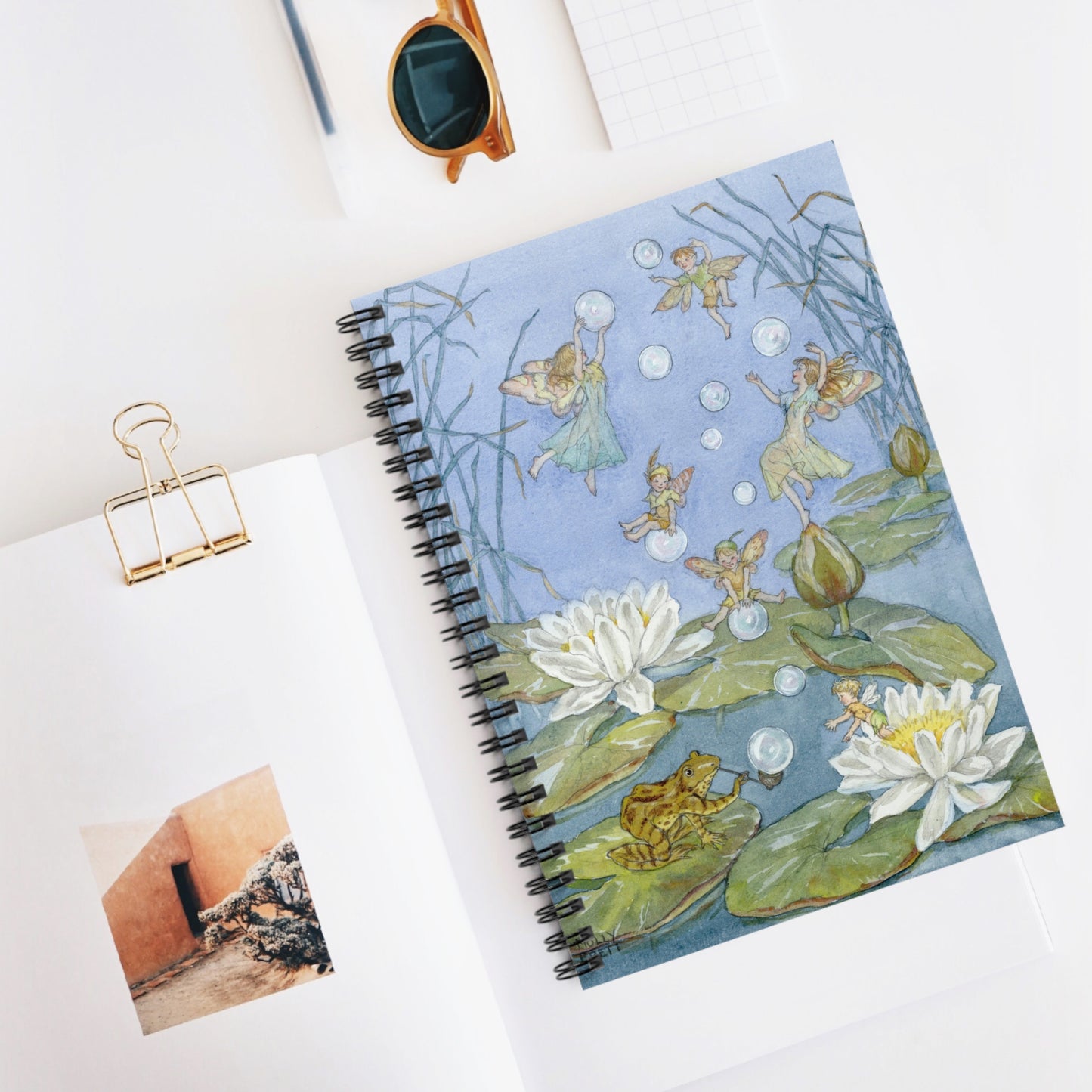 Spiral Notebook - Frog Bubbles